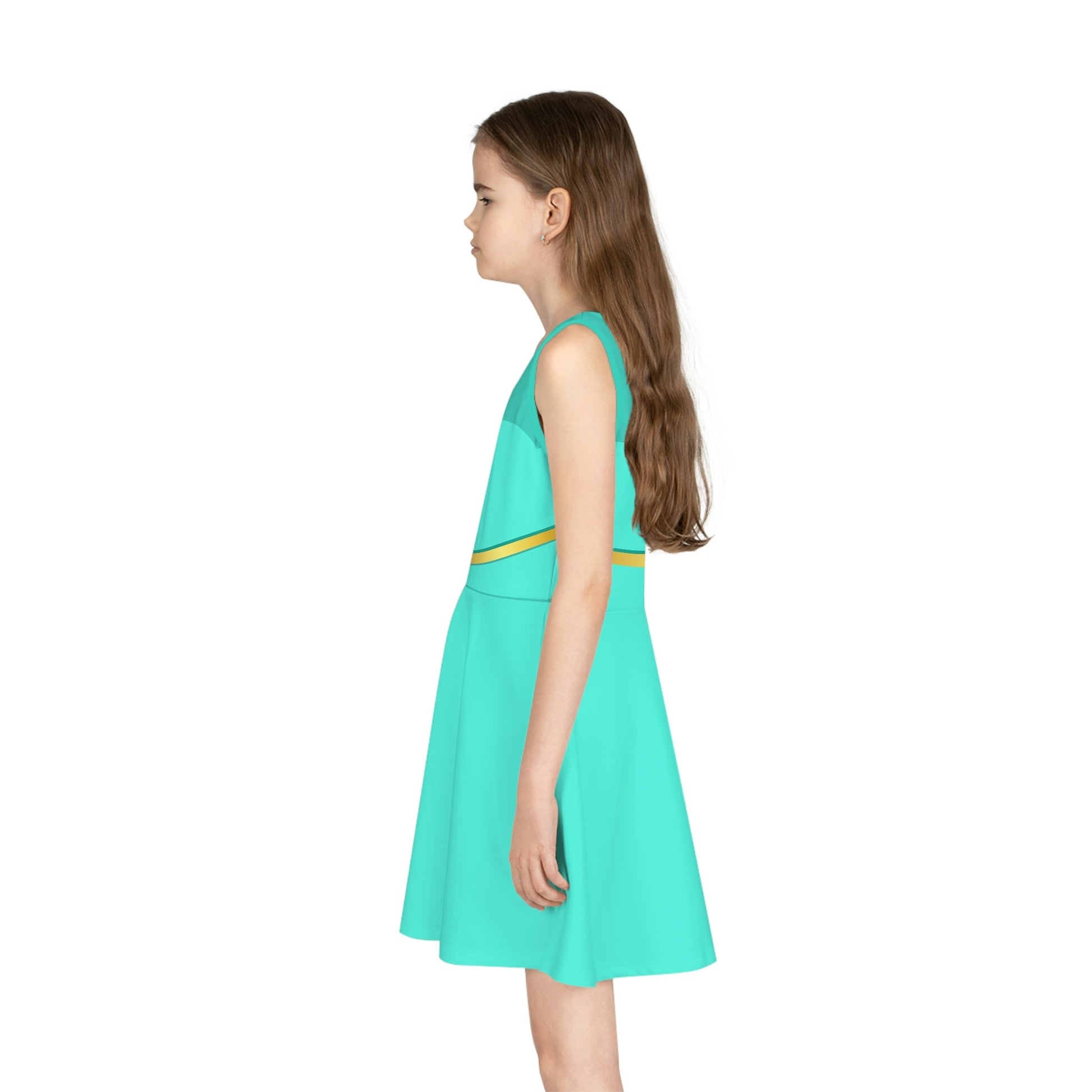 Jasmine Girls' Sleeveless Sundress aladin styleAll Over PrintAOP#tag4##tag5##tag6#