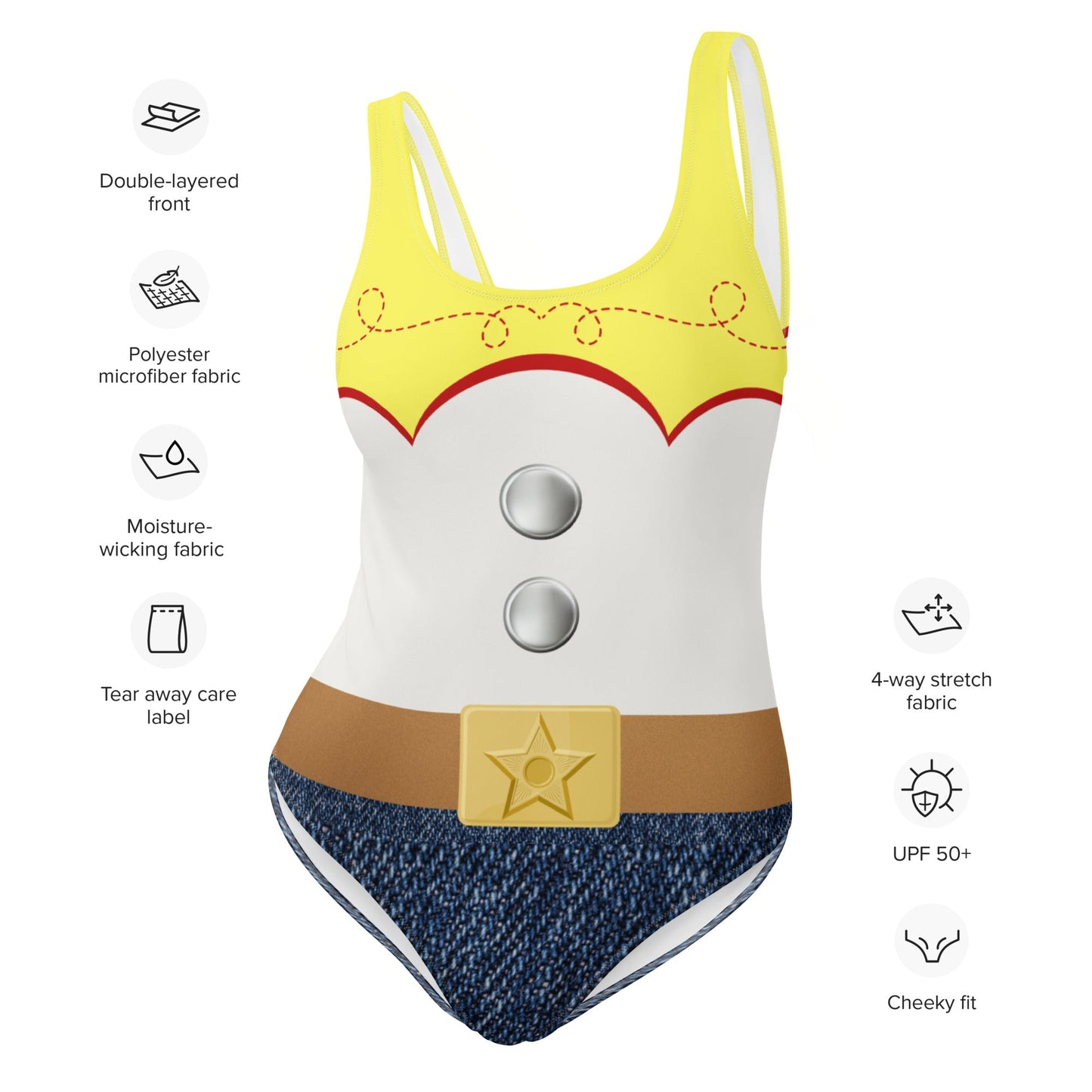 Jessie Cowgirl One-Piece Swimsuit adult swimwearcharacter swimSwim SuitWrong Lever Clothing