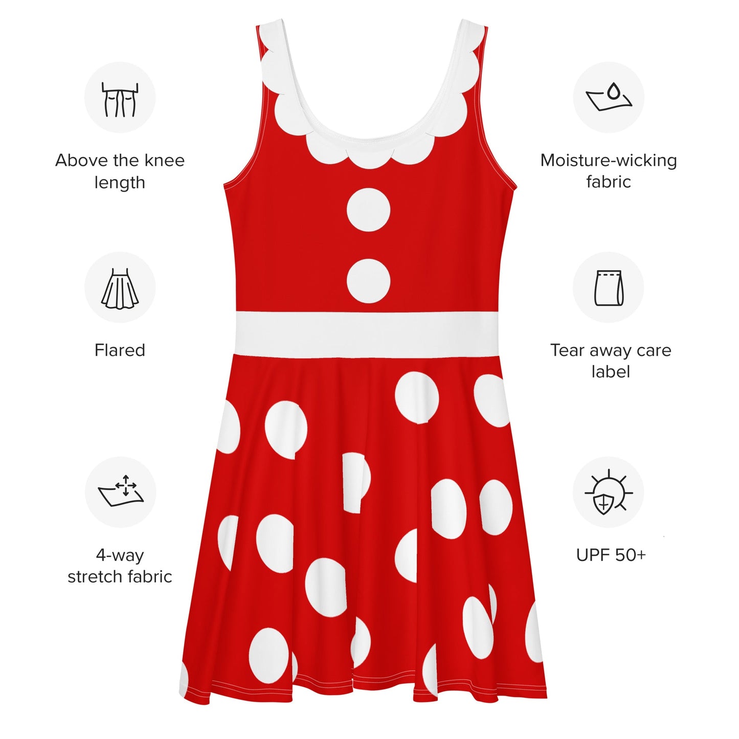 Lady Mouse Skater Dress cosplaydisney adultWrong Lever Clothing
