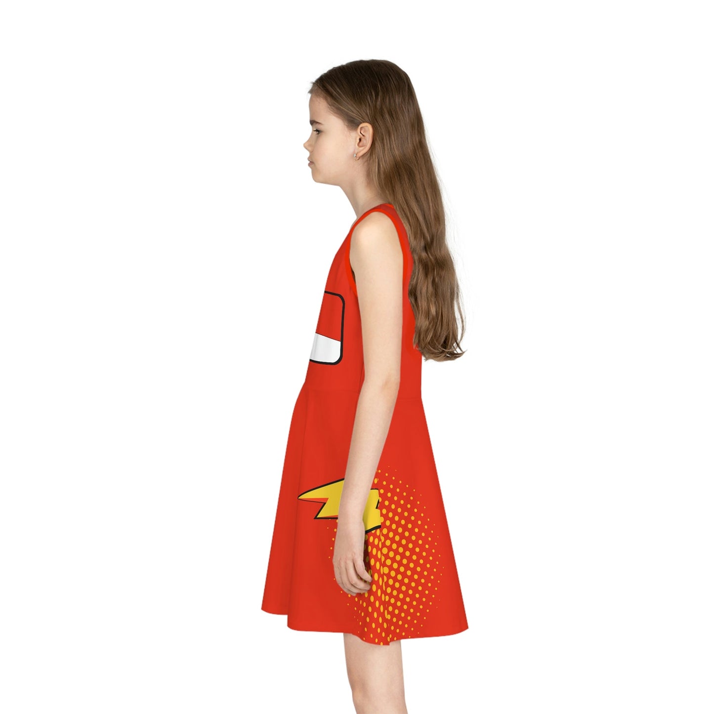 Lightning Inspired Girls' Sleeveless Sundress 100 years of wonderactive disney familyAll Over Print#tag4##tag5##tag6#