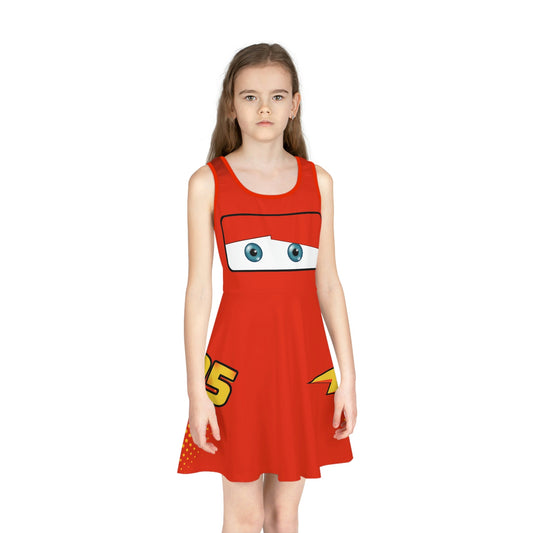 Lightning Inspired Girls' Sleeveless Sundress 100 years of wonderactive disney familyAll Over Print#tag4##tag5##tag6#