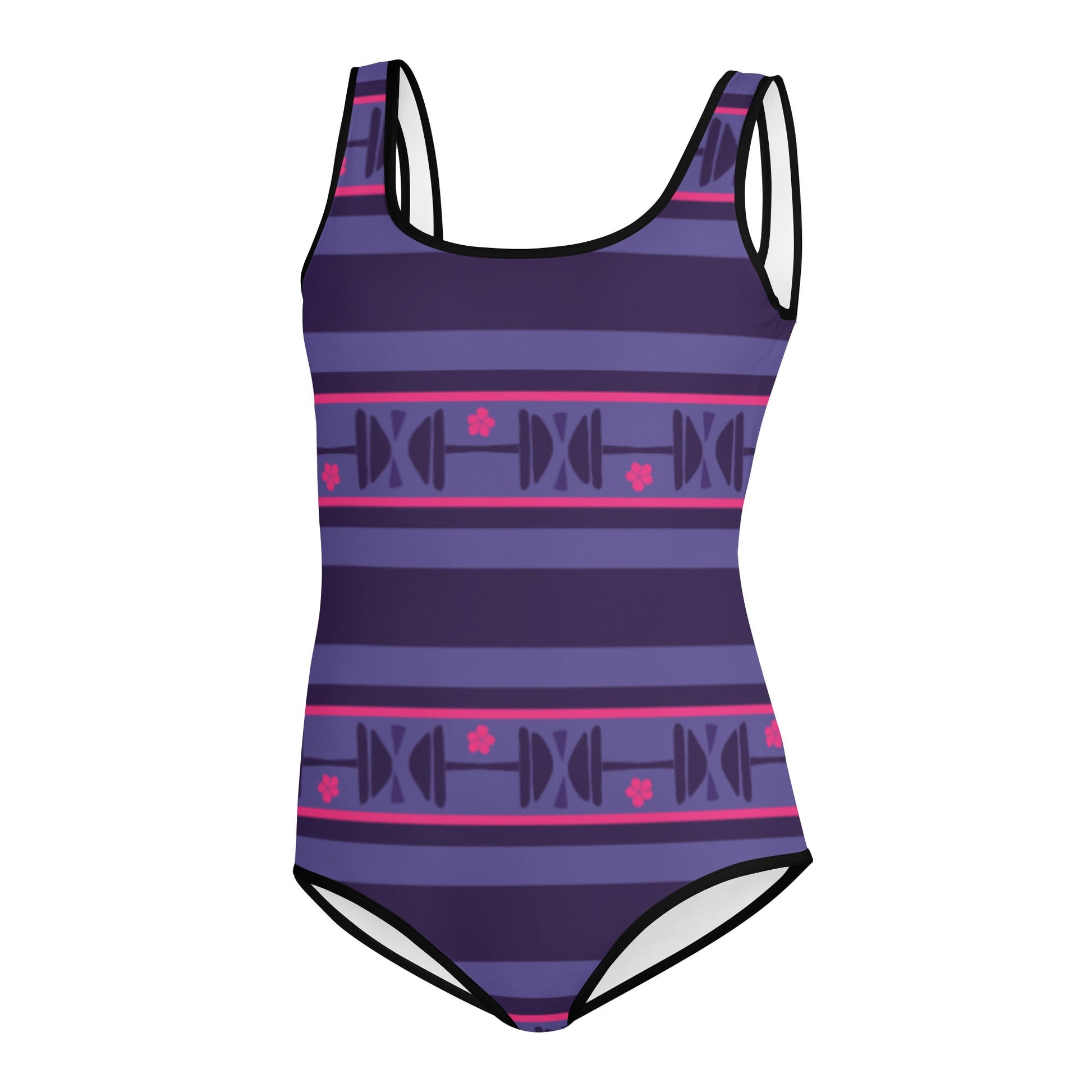 Luisa Inspired All-Over Print Youth Swimsuit happiness is addictive#tag4##tag5##tag6#