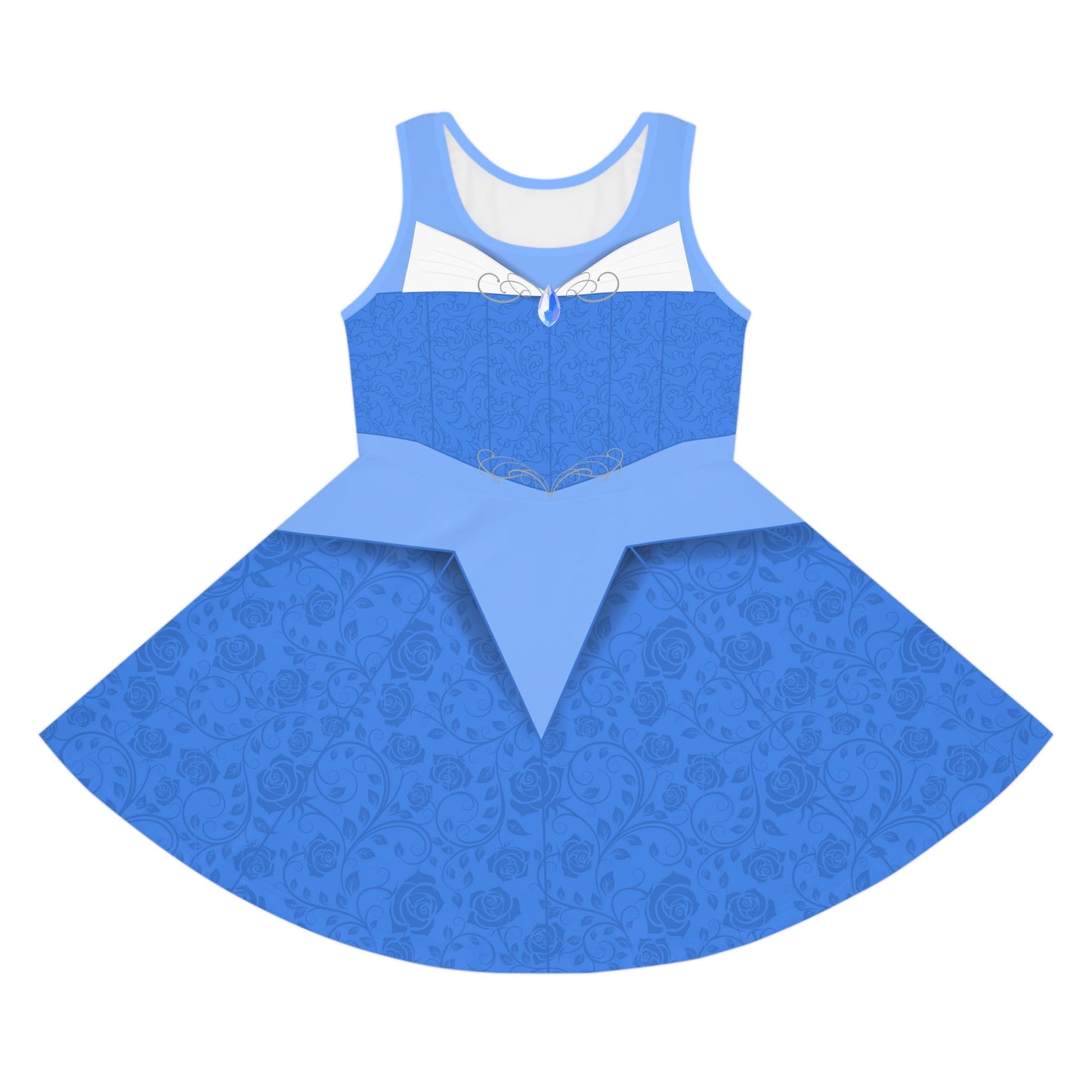 Make it Blue Sleeping Princess Girls' Sleeveless Sundress All Over PrintAOPAOP Clothing#tag4##tag5##tag6#