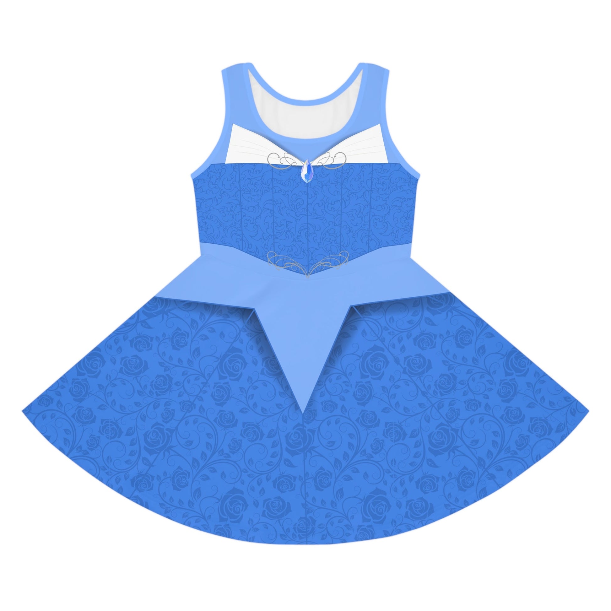 Make it Blue Sleeping Princess Girls' Sleeveless Sundress All Over PrintAOPAOP Clothing#tag4##tag5##tag6#
