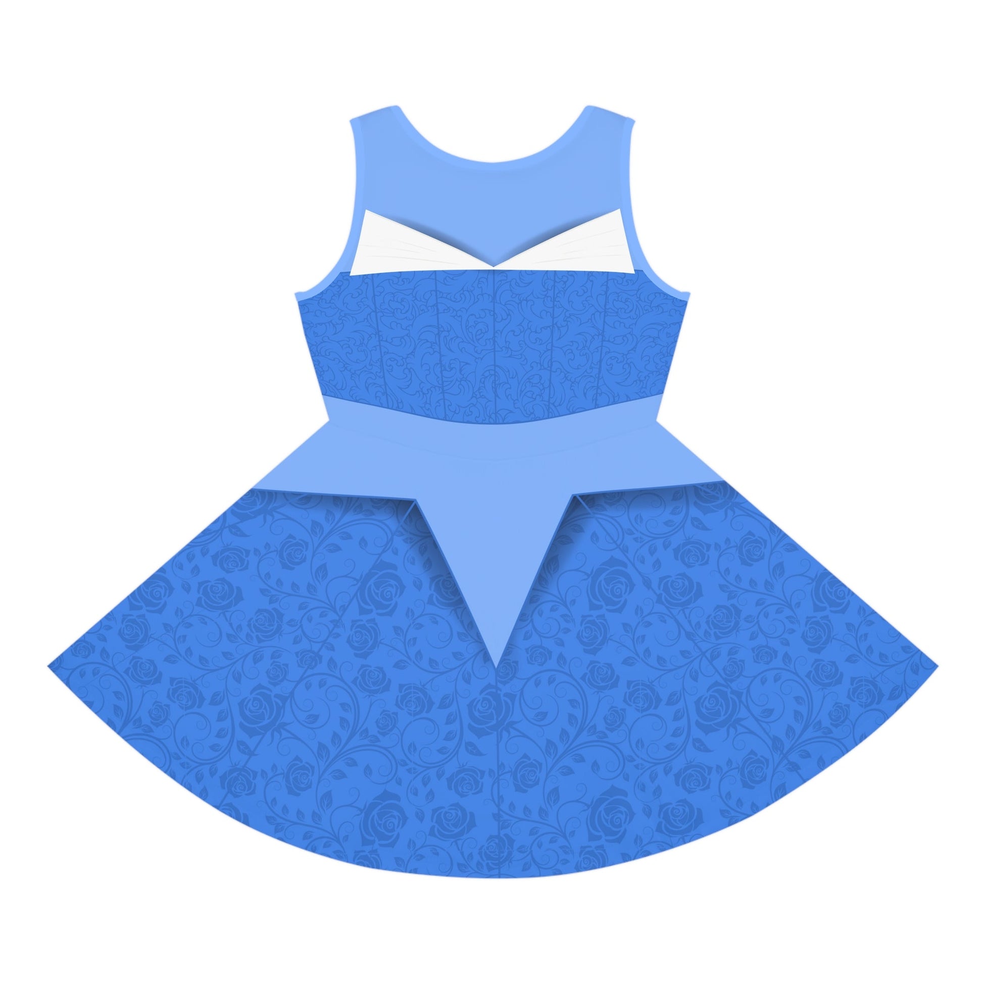 Make it Blue Sleeping Princess Girls' Sleeveless Sundress All Over PrintAOPAOP Clothing#tag4##tag5##tag6#
