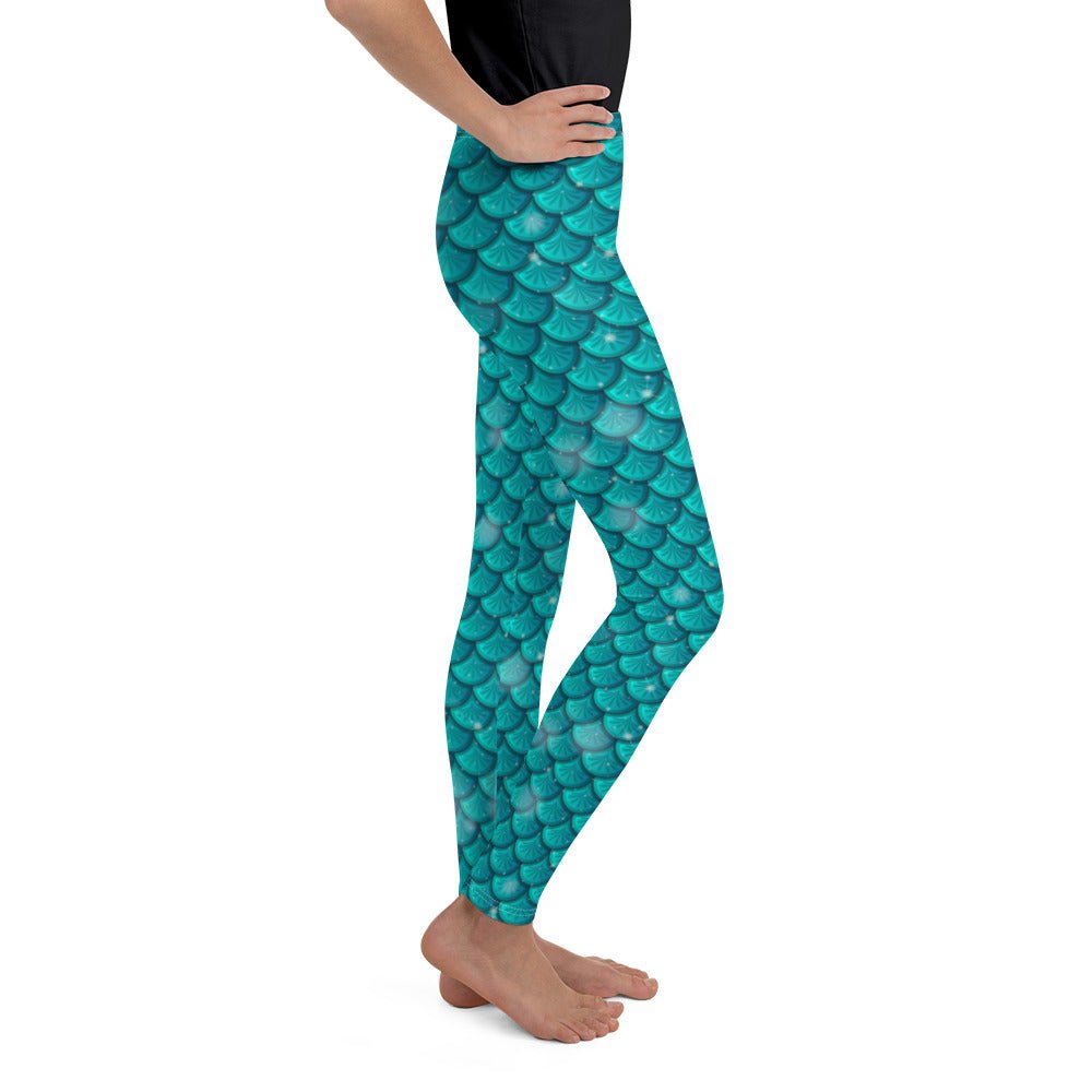 Mermaid Scales Youth Leggings 100 years of wonder100 years Waltdisney bounding#tag4##tag5##tag6#