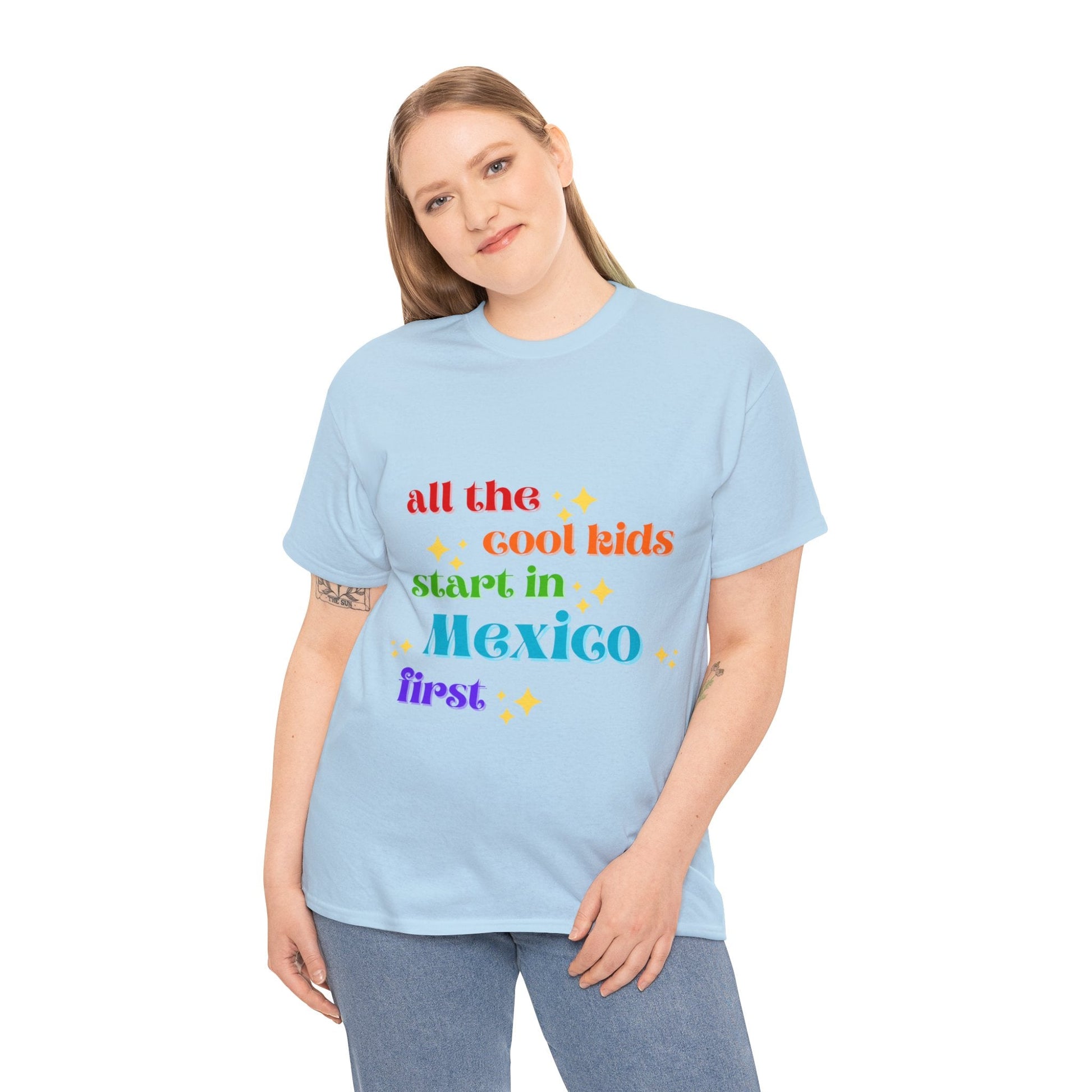Mexico First Unisex Heavy Cotton Tee adult epcot topAll Over PrintAdult T-ShirtWrong Lever Clothing