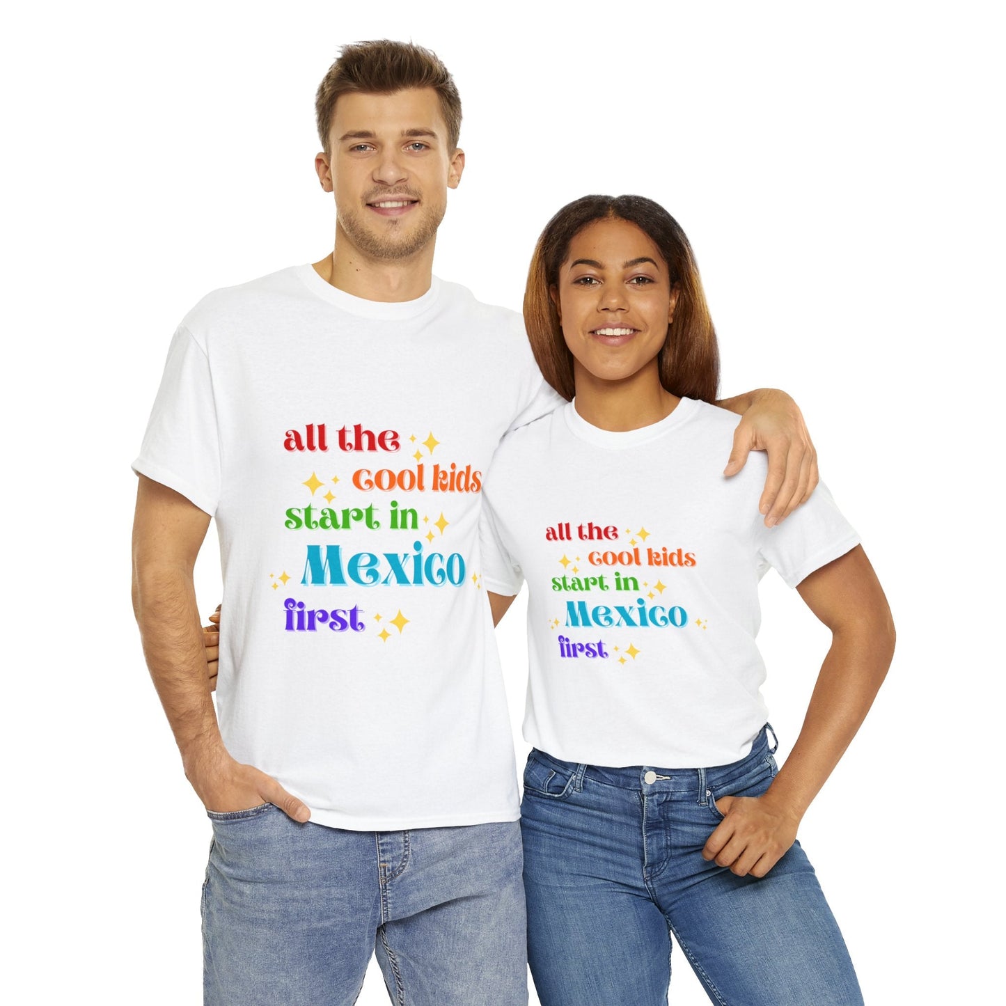 Mexico First Unisex Heavy Cotton Tee adult epcot topAll Over PrintAdult T-ShirtWrong Lever Clothing