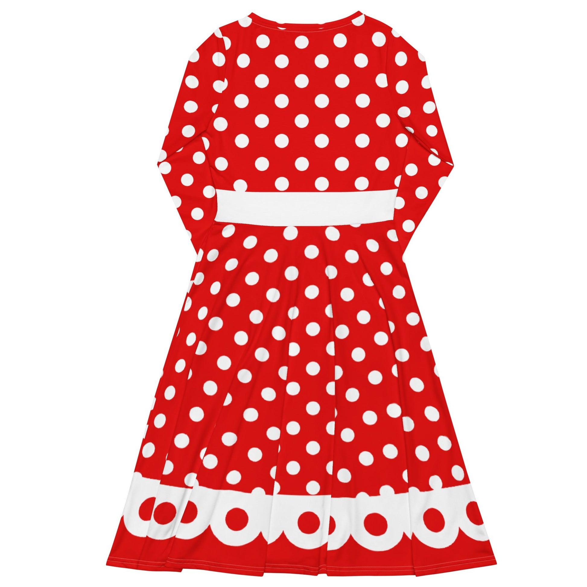 Mrs. Mouse long sleeve midi dress adult disneyadult disney dressadult minnie costume#tag4##tag5##tag6#