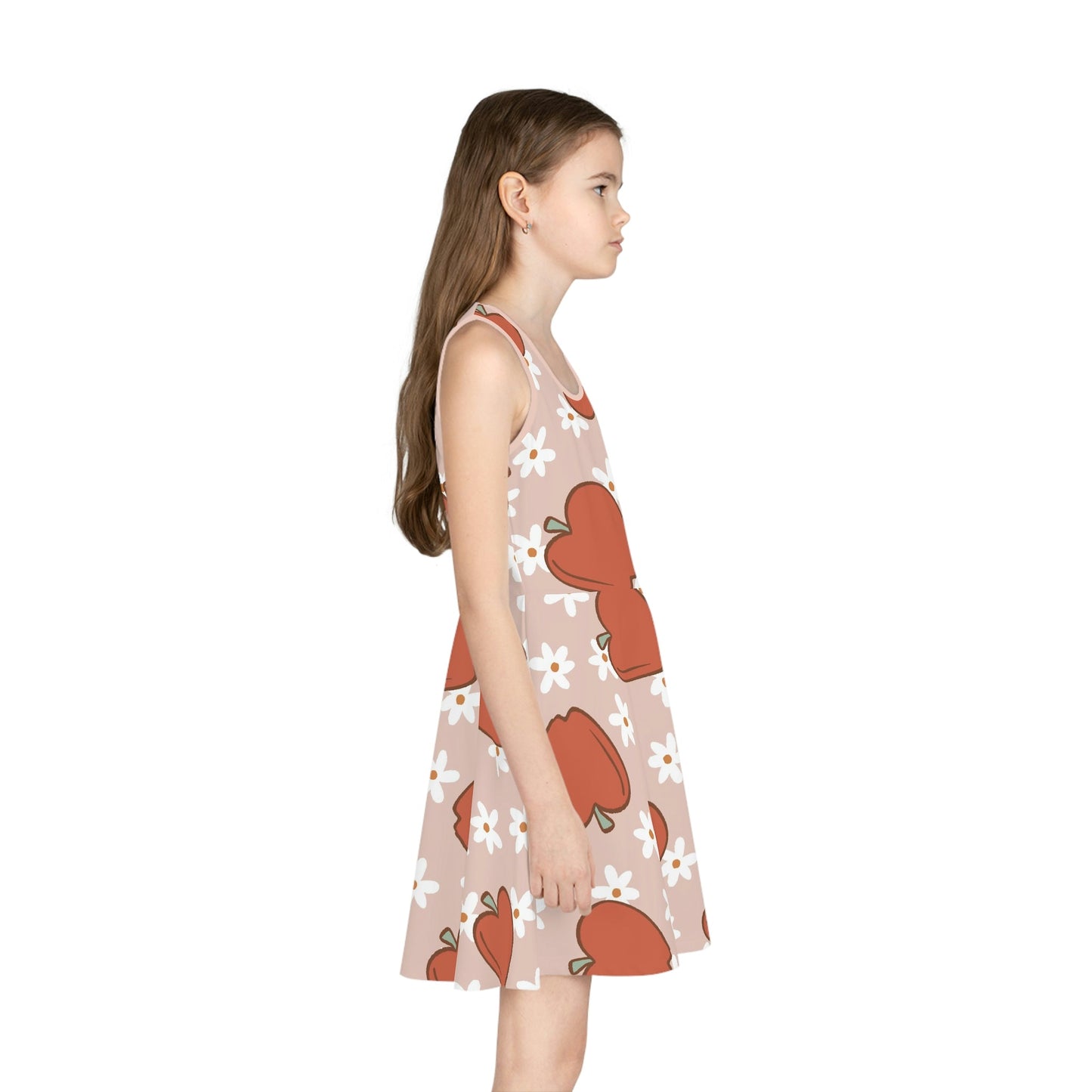 Muted Apples Girls' Sleeveless Sundress All Over PrintAOPAOP Clothing#tag4##tag5##tag6#