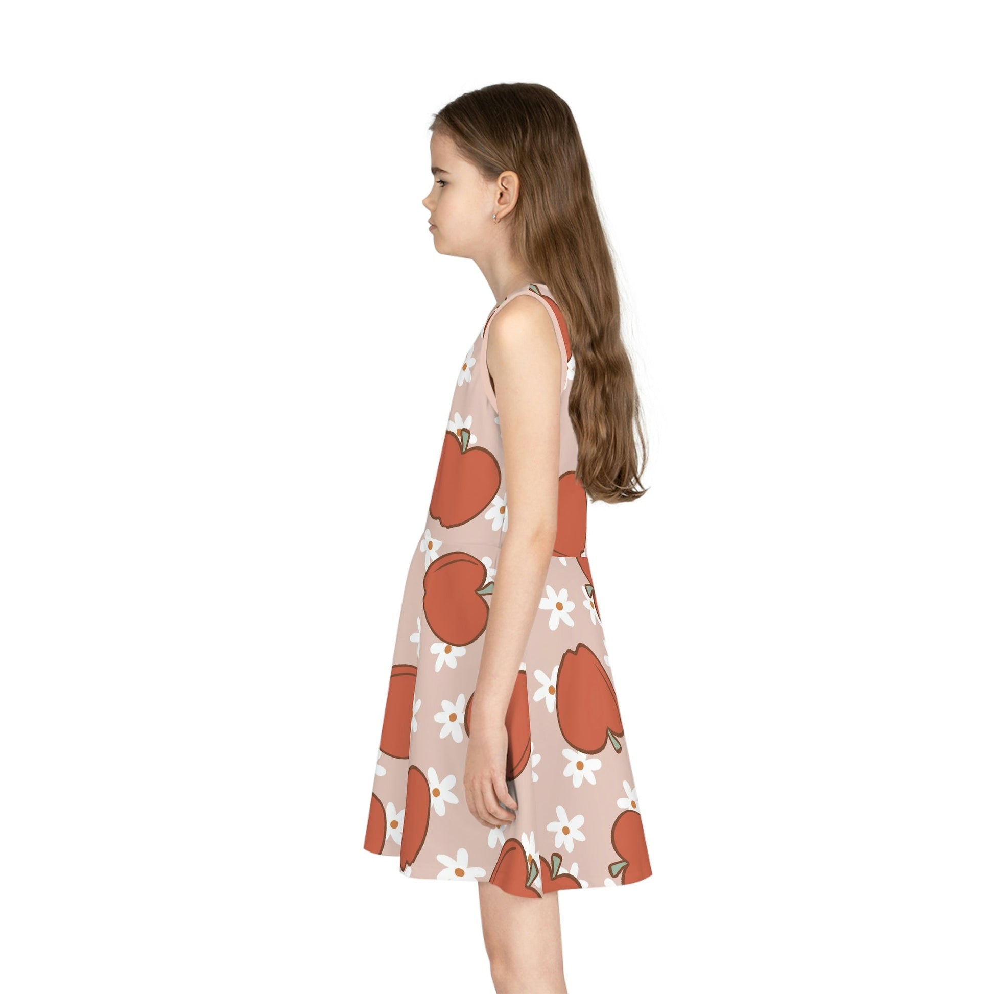 Muted Apples Girls' Sleeveless Sundress All Over PrintAOPAOP Clothing#tag4##tag5##tag6#