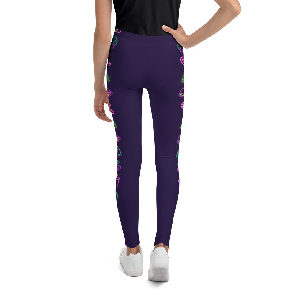 Neon Christmas Youth Leggings christmas clothingchristmas eve clothesKids leggingsLittle Lady Shay Boutique