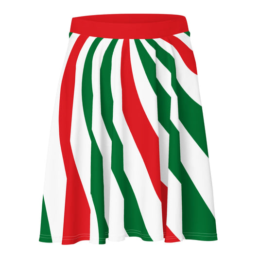 Peppermint Swirl Elf Skater Skirt- ugly sweater outfit, holiday party, Christmas style happiness is addictive#tag4##tag5##tag6#