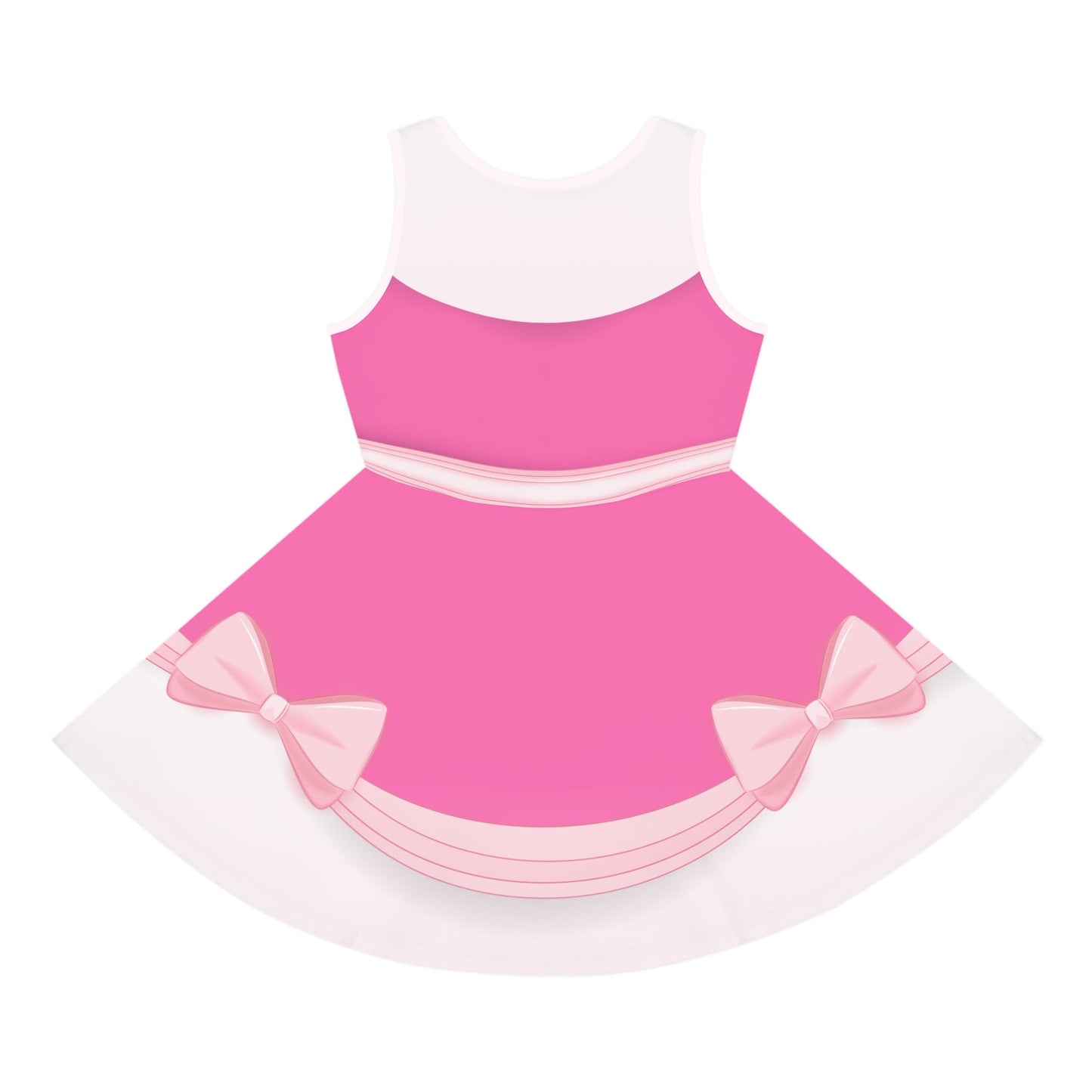 Pink Cindy Girls' Sleeveless Sundress All Over PrintAOPkids dressWrong Lever Clothing