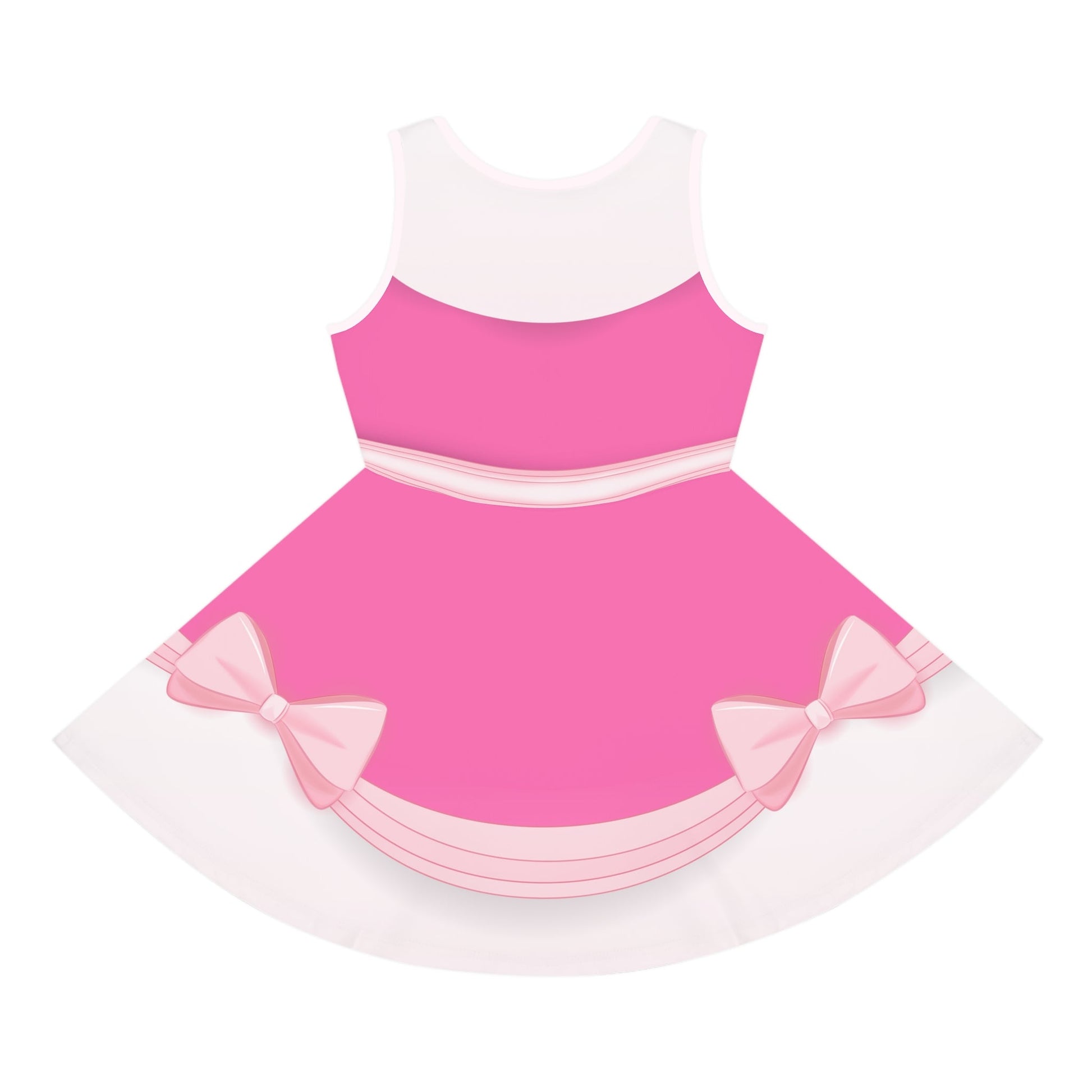 Pink Cindy Girls' Sleeveless Sundress All Over PrintAOPkids dressWrong Lever Clothing