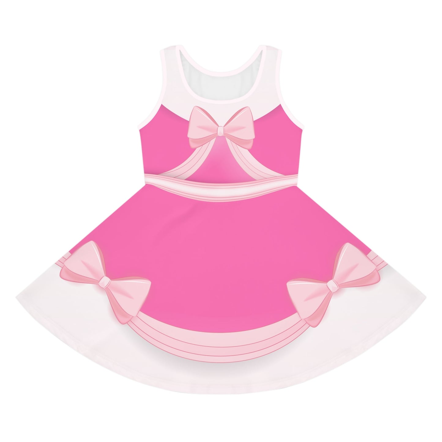 Pink Cindy Girls' Sleeveless Sundress All Over PrintAOPkids dressWrong Lever Clothing