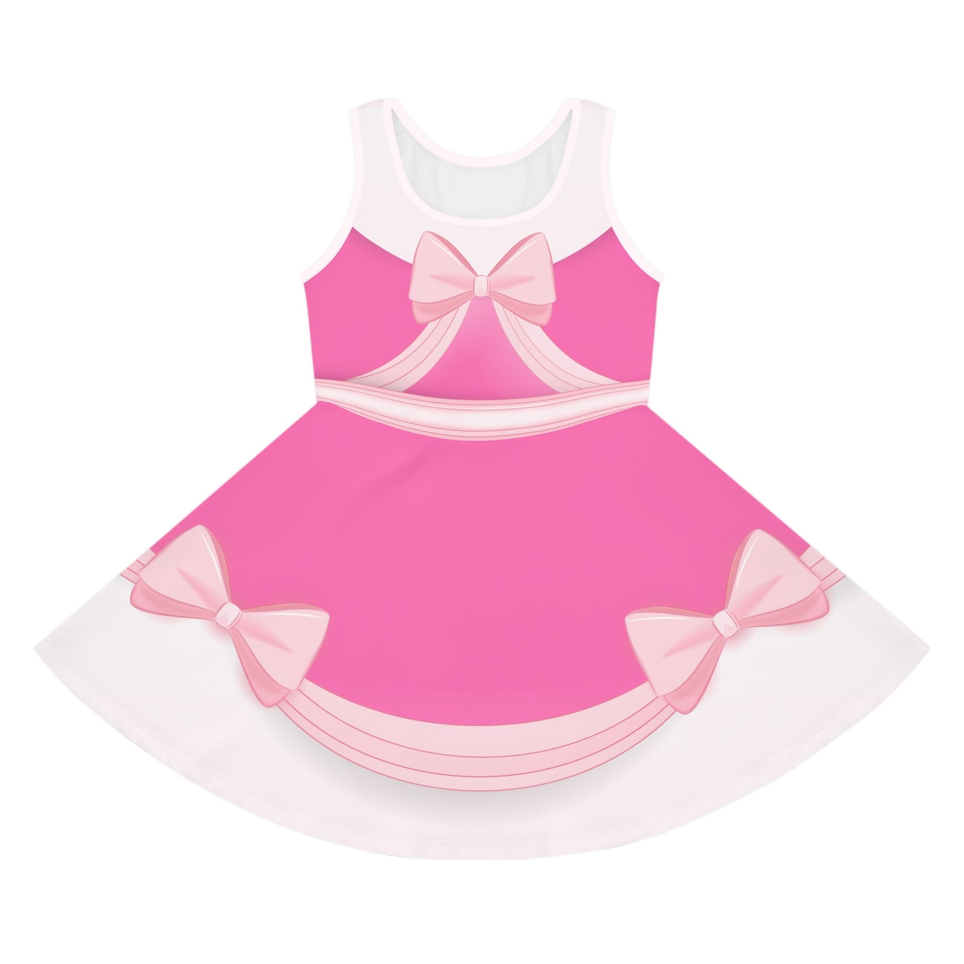 Pink Cindy Girls' Sleeveless Sundress All Over PrintAOPkids dressWrong Lever Clothing