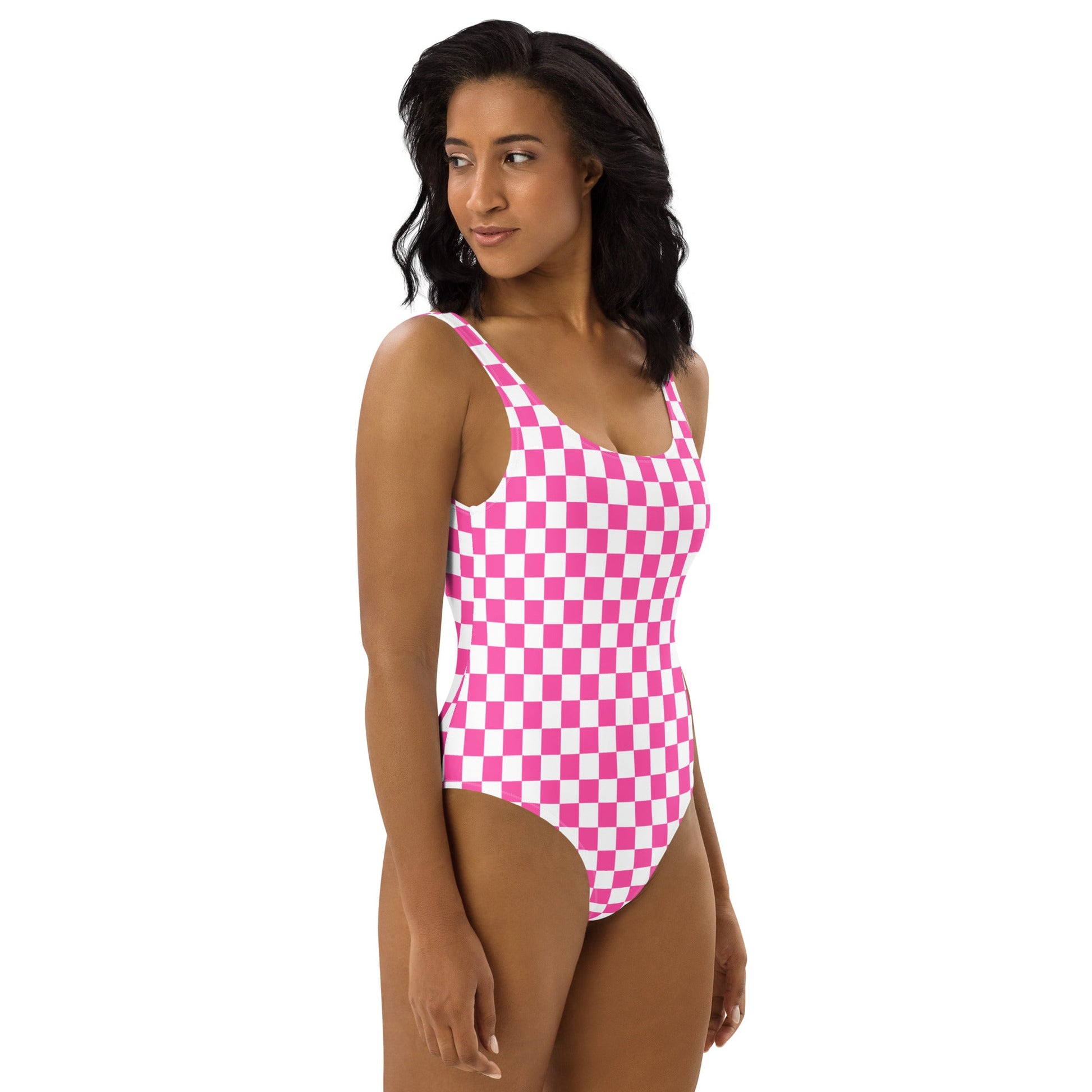 Pink Party One-Piece Swimsuit adult barbieadult styleWrong Lever Clothing