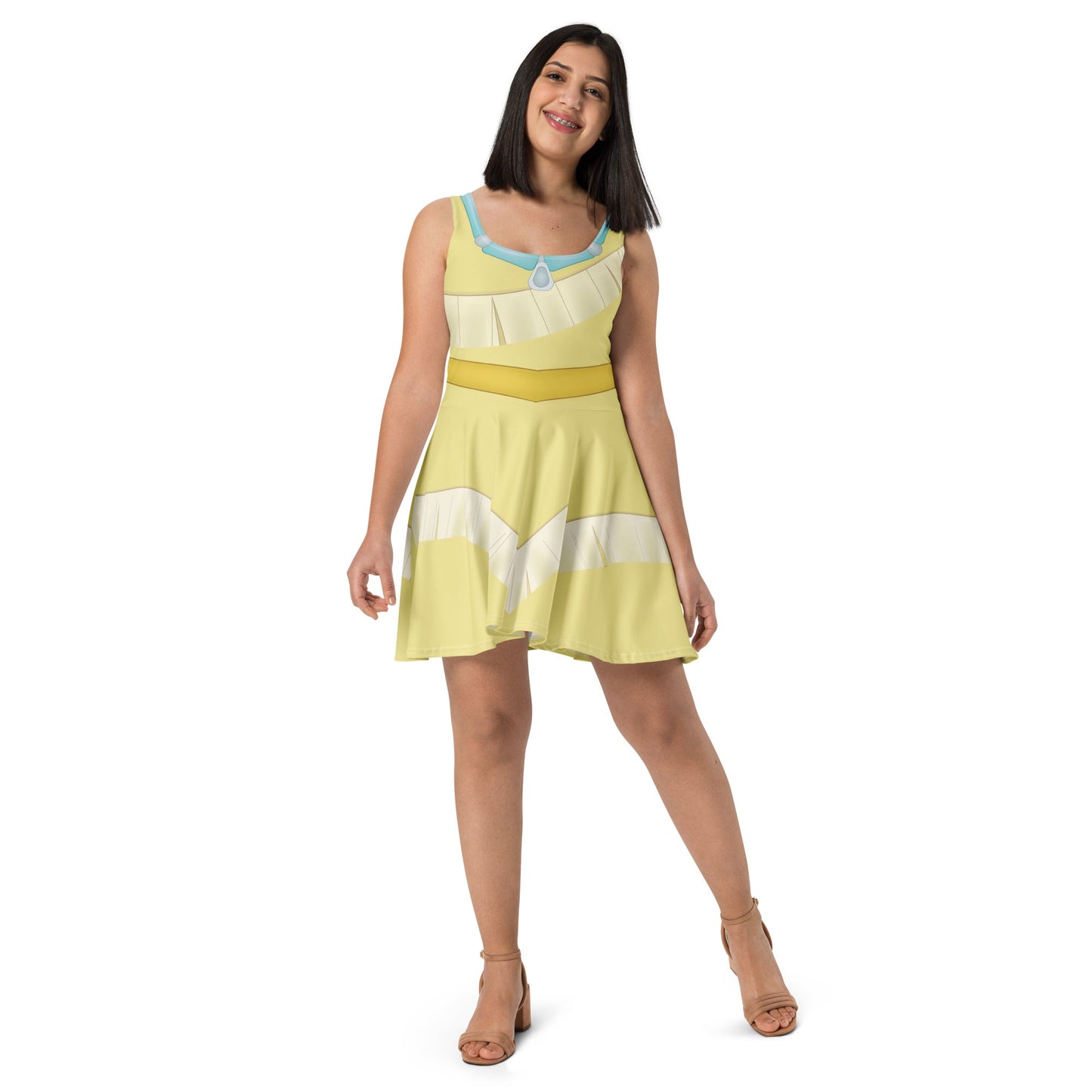 Pocahantas Inspired Skater Dress adult disney dressadult pocohantasdisney costume#tag4##tag5##tag6#
