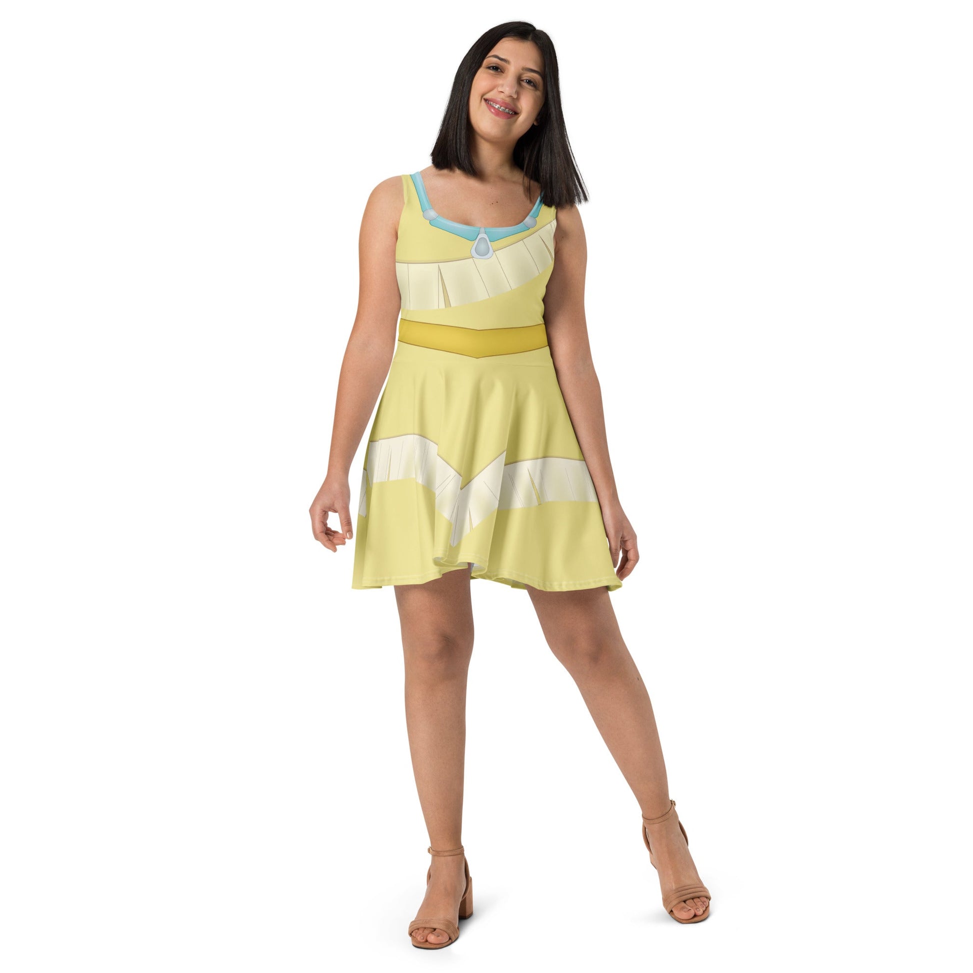 Pocahantas Inspired Skater Dress adult disney dressadult pocohantasdisney costume#tag4##tag5##tag6#