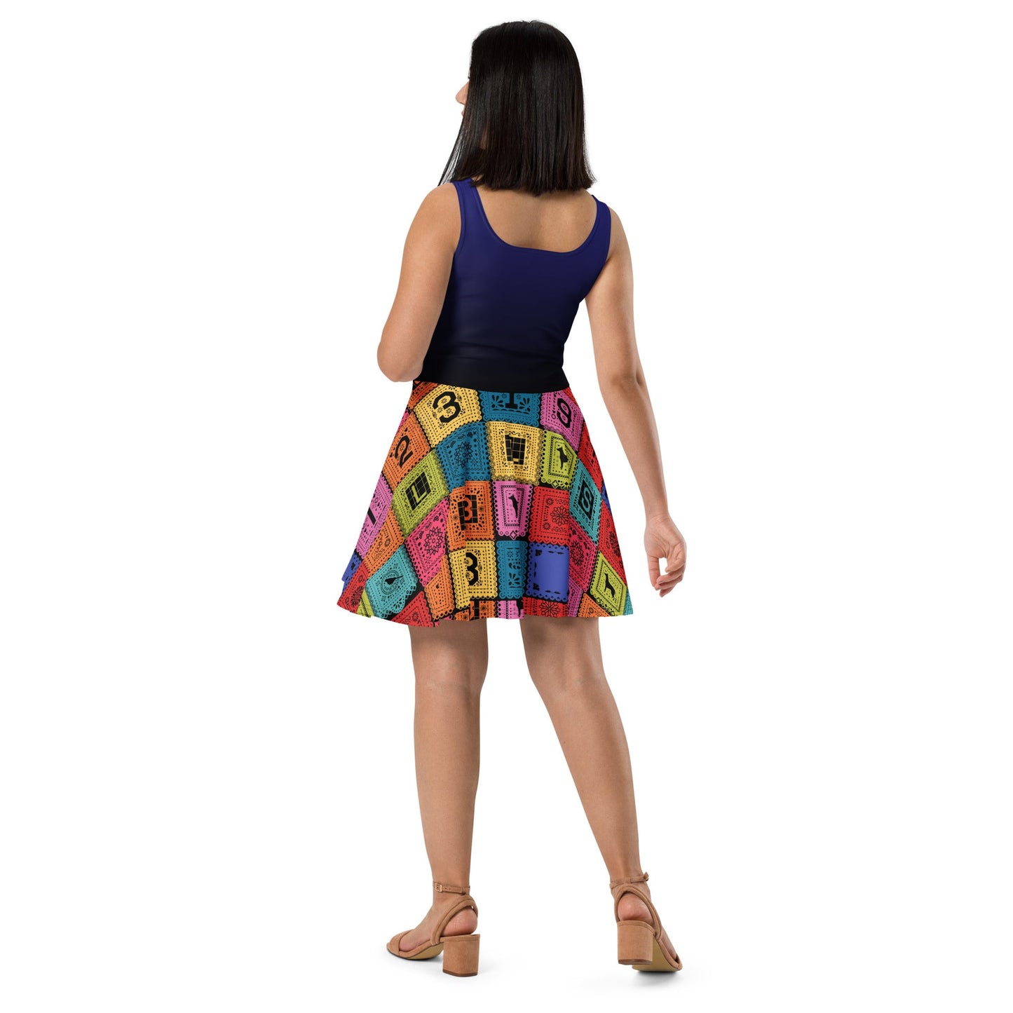 Poco Loco Papel Picado Skater Dress- Running Costume, Bounding, Cosplay active shirtactive wearcalifornia adventure#tag4##tag5##tag6#