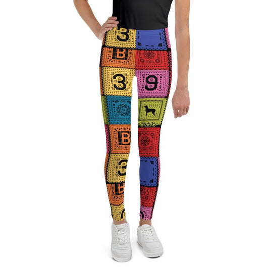Poco Loco Papel Picado Youth Leggings- Costume, Cosplay, bounding active shirtactive wearcalifornia adventure#tag4##tag5##tag6#