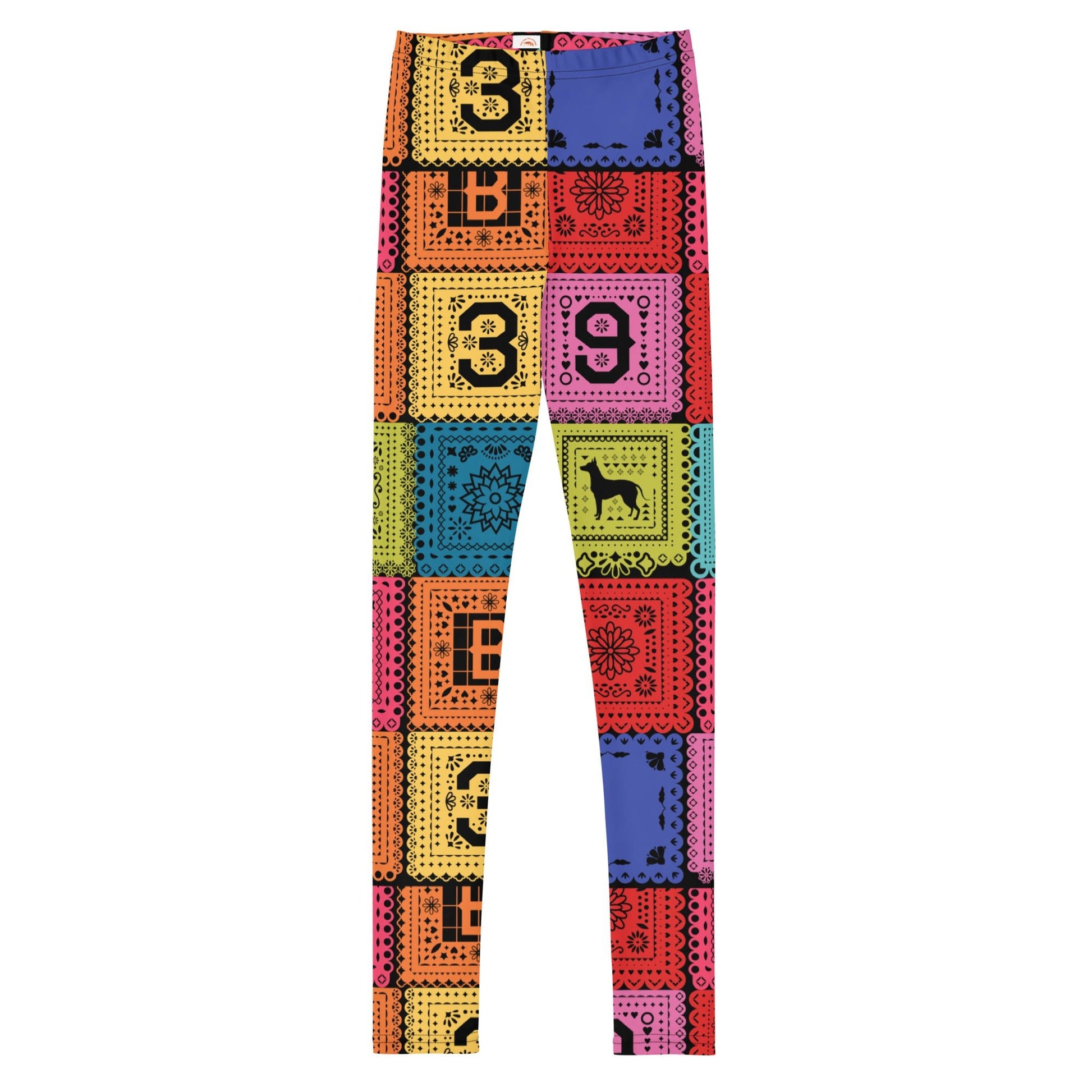 Poco Loco Papel Picado Youth Leggings- Costume, Cosplay, bounding active shirtactive wearcalifornia adventure#tag4##tag5##tag6#