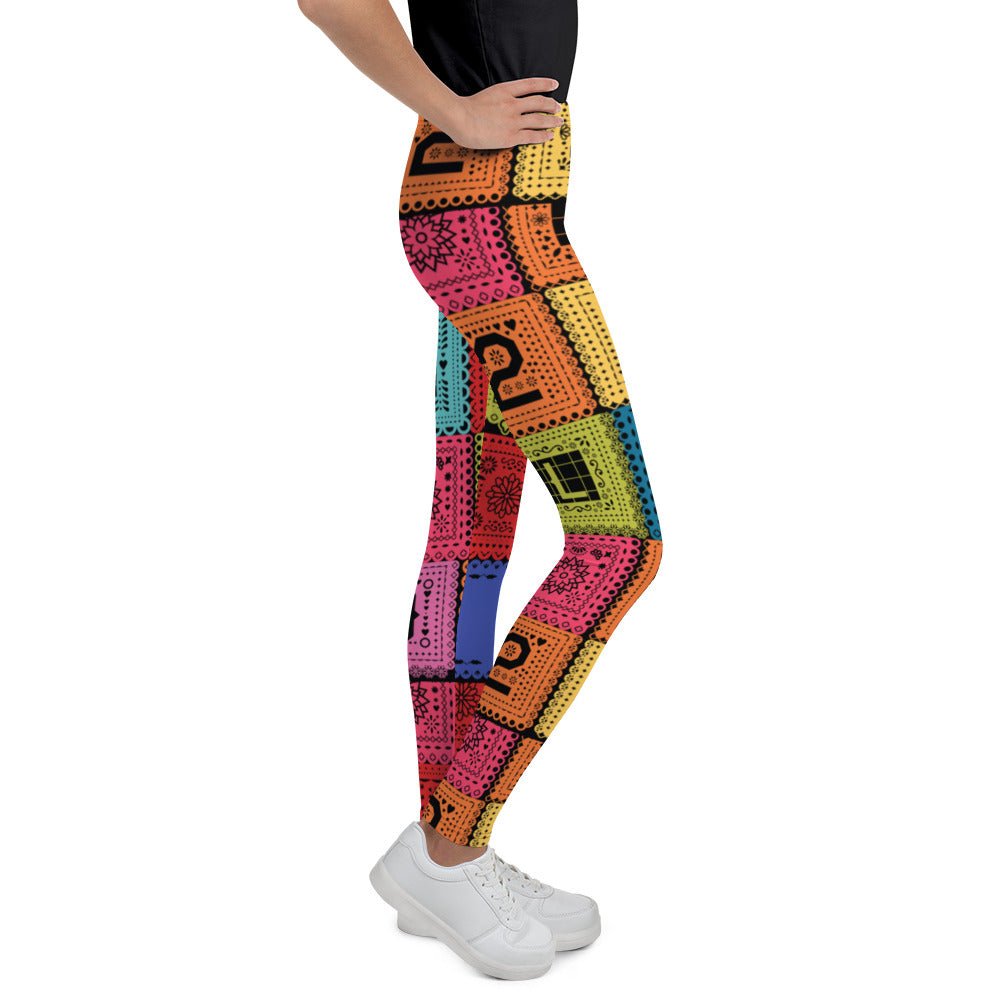 Poco Loco Papel Picado Youth Leggings- Costume, Cosplay, bounding active shirtactive wearcalifornia adventure#tag4##tag5##tag6#