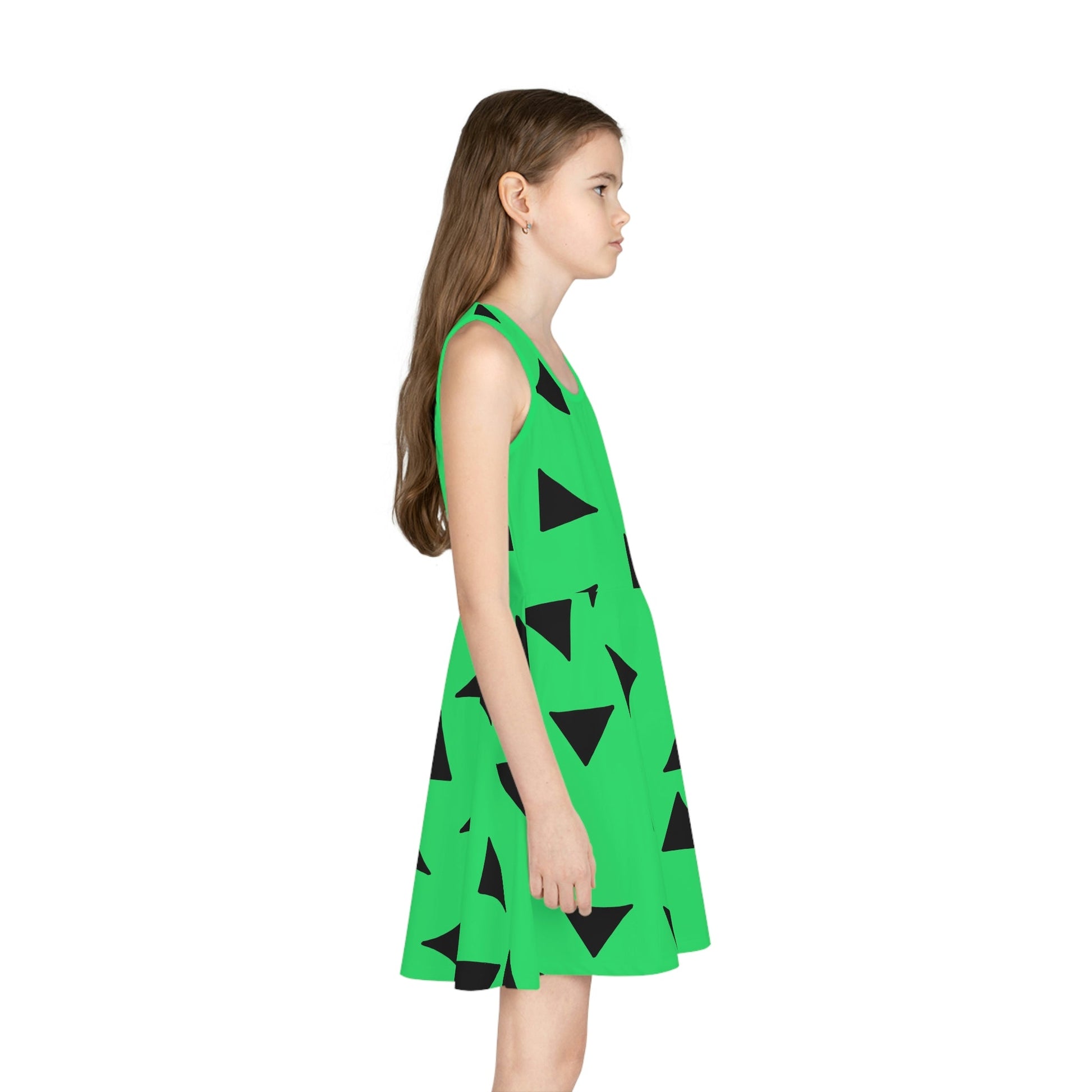Prehistoric Babe Girls' Sleeveless Sundress All Over PrintAOPAOP Clothing#tag4##tag5##tag6#