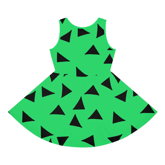 Prehistoric Babe Girls' Sleeveless Sundress All Over PrintAOPAOP Clothing#tag4##tag5##tag6#