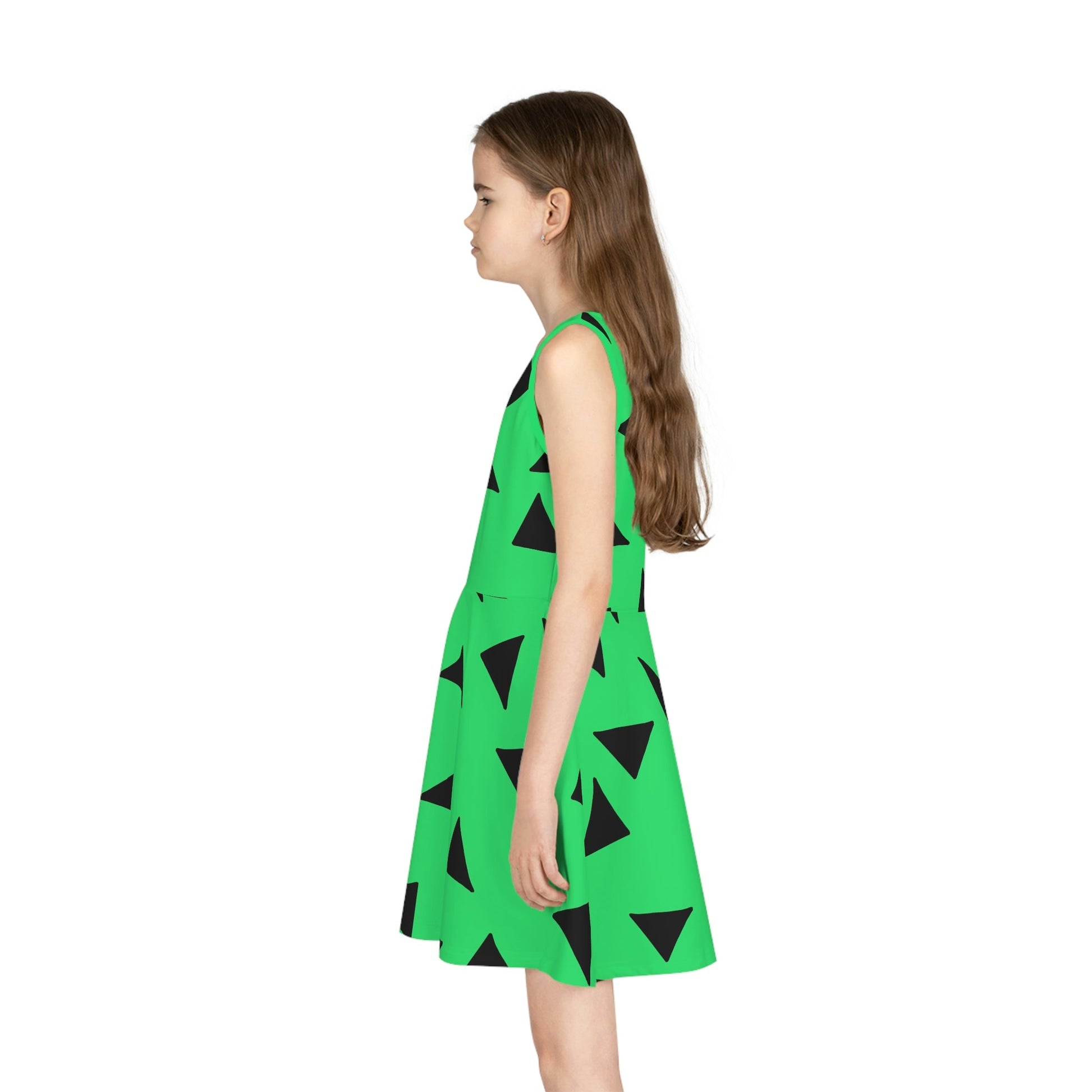 Prehistoric Babe Girls' Sleeveless Sundress All Over PrintAOPAOP Clothing#tag4##tag5##tag6#