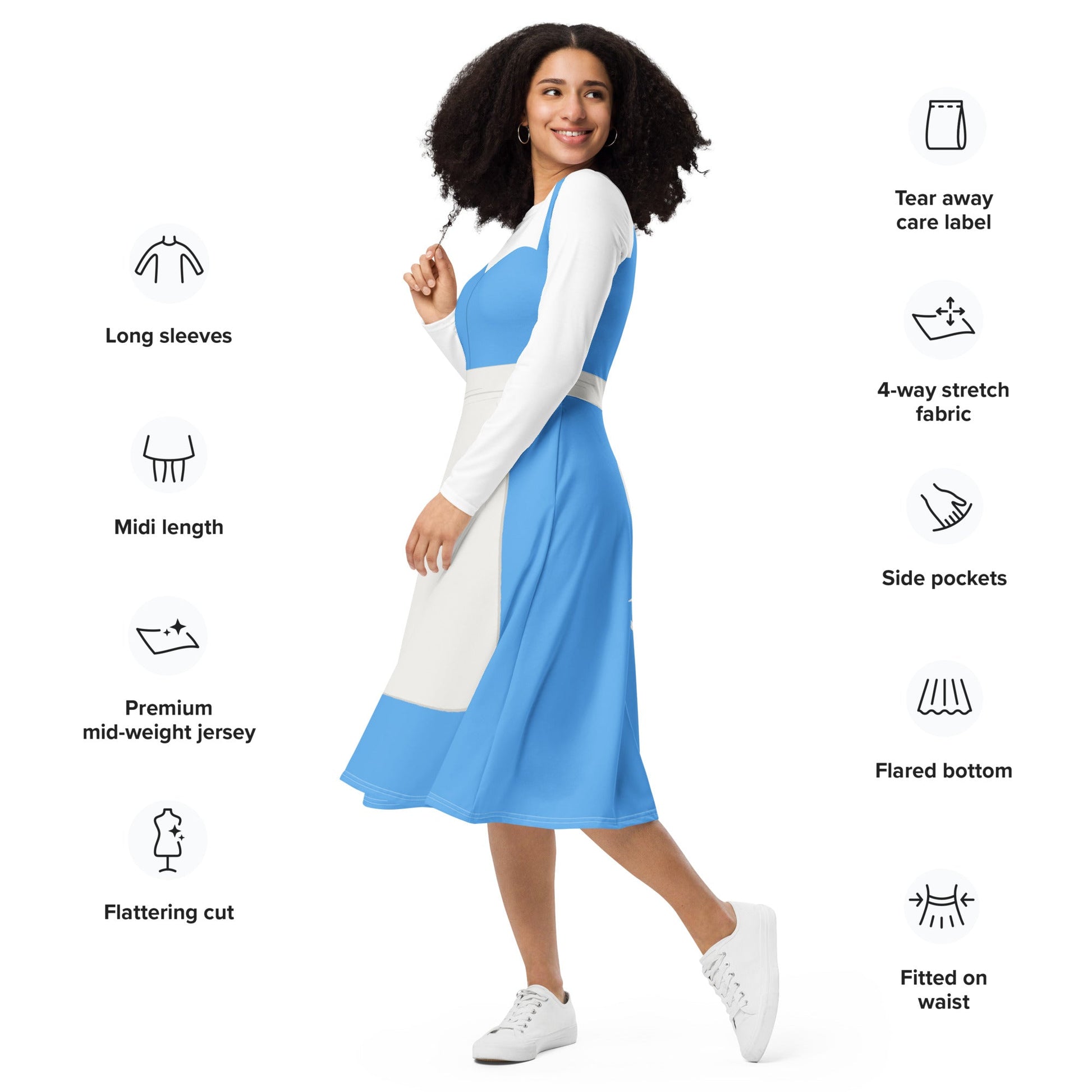 Provincial Girl long sleeve midi dress beauty and the beastbeauty stylebelle provincial#tag4##tag5##tag6#