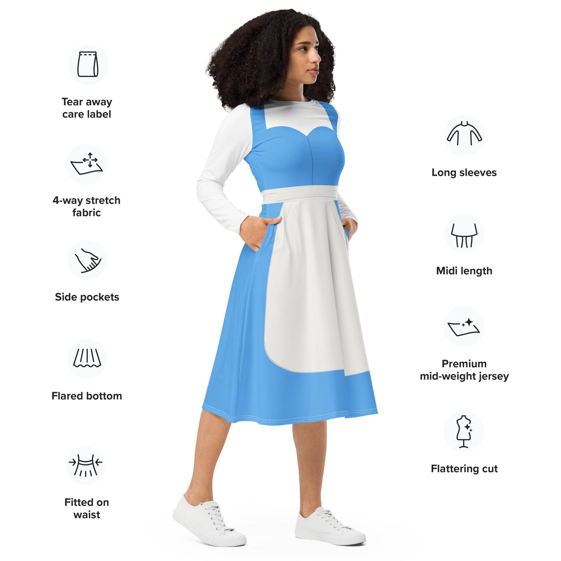 Provincial Girl long sleeve midi dress beauty and the beastbeauty stylebelle provincial#tag4##tag5##tag6#