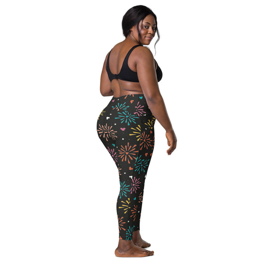Rainbow Firework Mouse Leggings with pockets adult leggingsathleisureWrong Lever Clothing