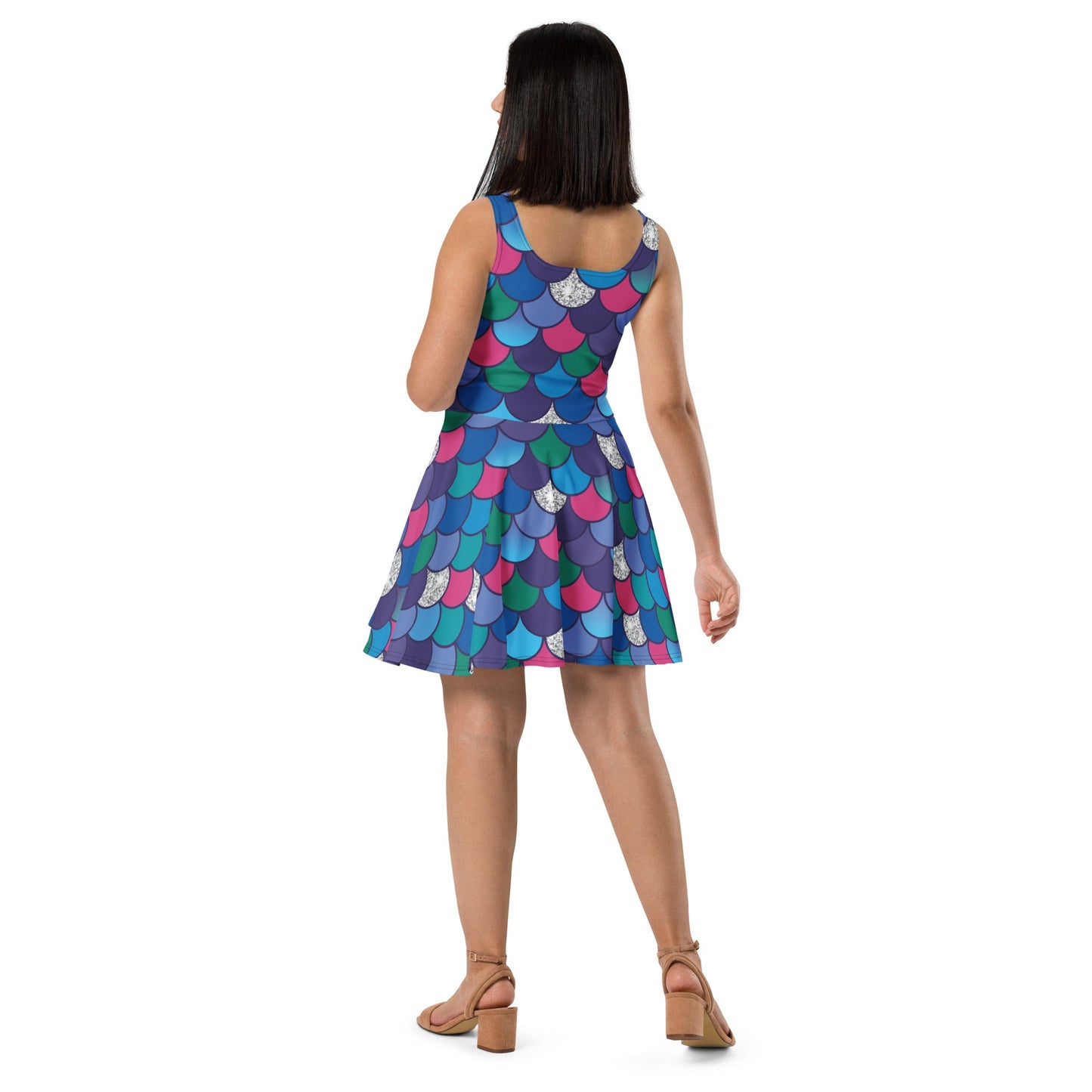 Rainbow Fish Scales Skater Dress adult childrens bookadult dresscharacter dress#tag4##tag5##tag6#