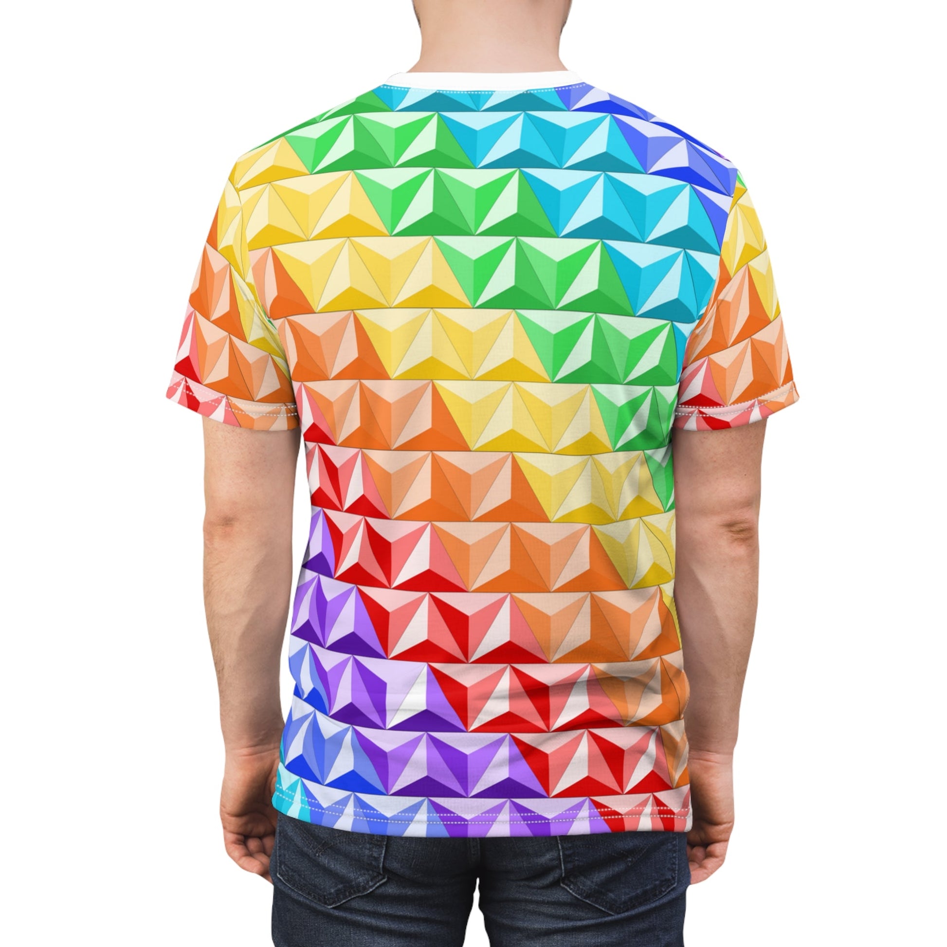 Rainbow World of the Future Unisex Tee All Over PrintAOP ClothingAssembled in the USA#tag4##tag5##tag6#