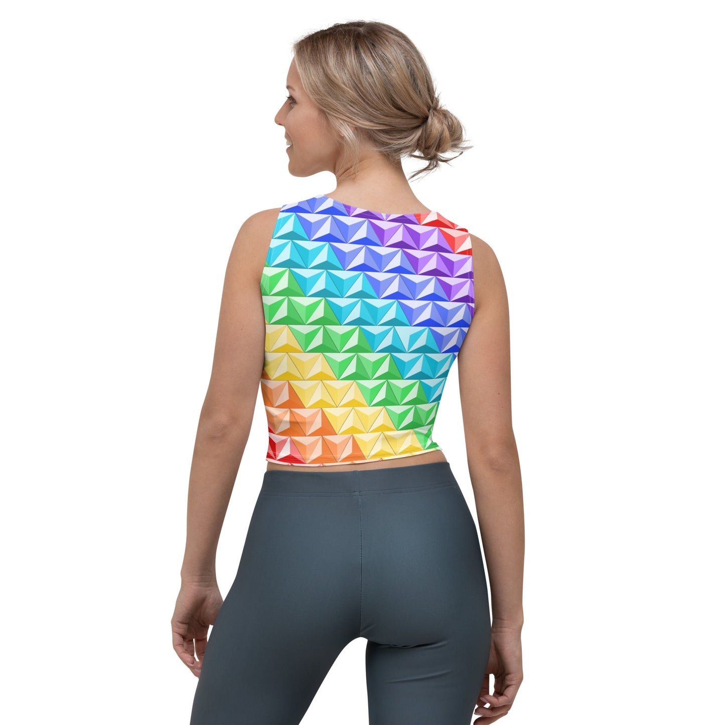 Rainbow World of Tomorrow Crop Top active wearcalifornia adventureclothing#tag4##tag5##tag6#