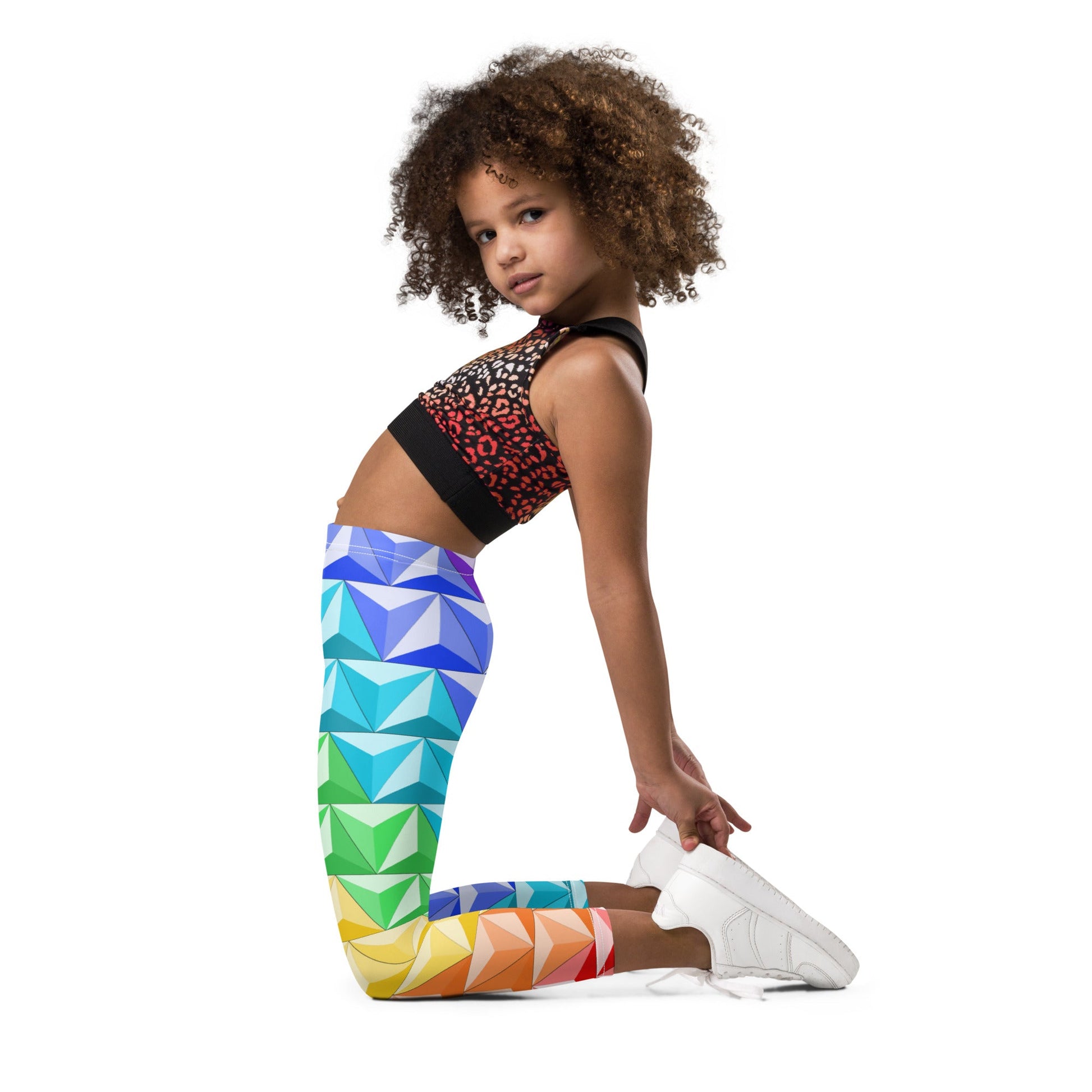 Rainbow World of Tomorrow Kid's Leggings disney boundingdisney halloweendisney pride#tag4##tag5##tag6#