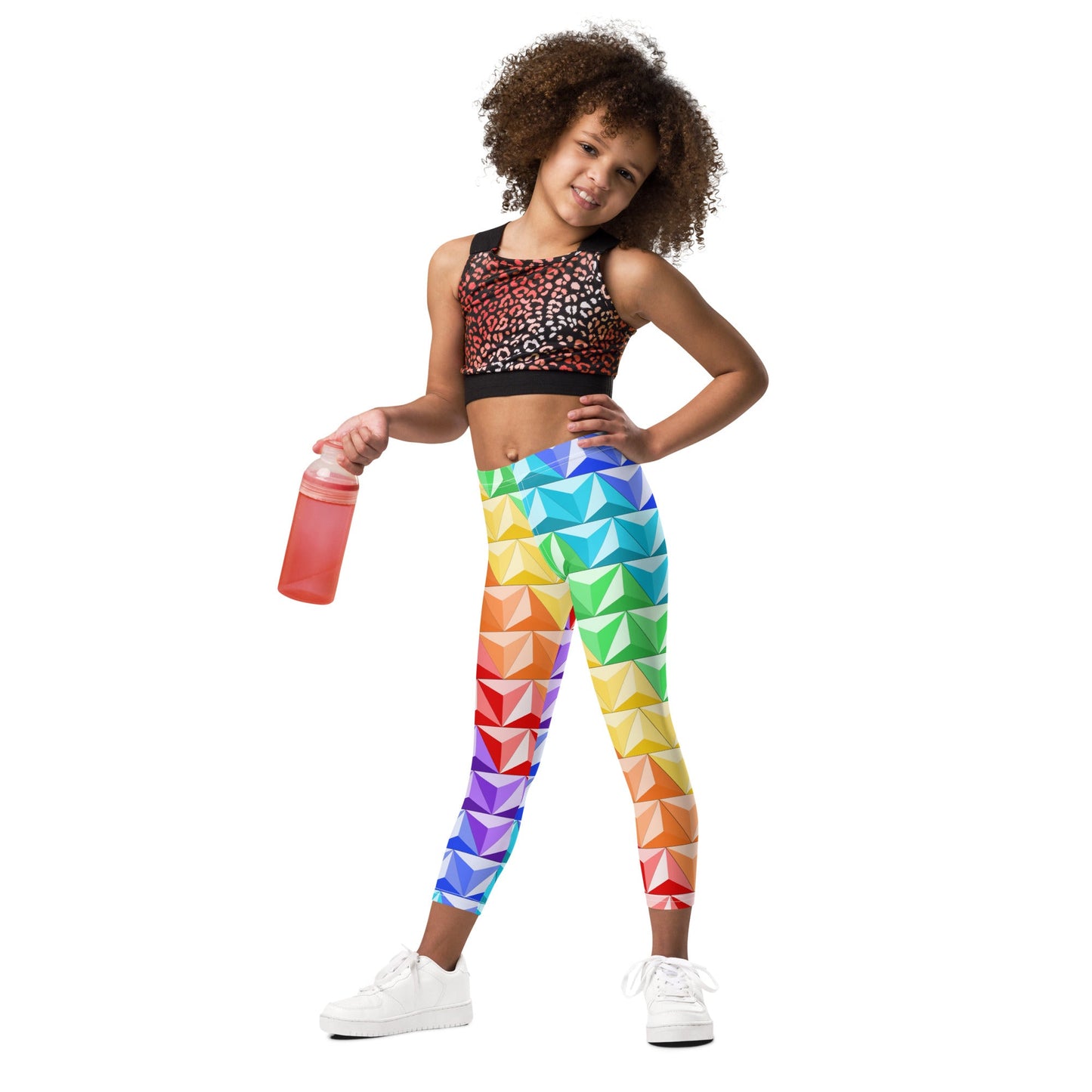 Rainbow World of Tomorrow Kid's Leggings disney boundingdisney halloweendisney pride#tag4##tag5##tag6#
