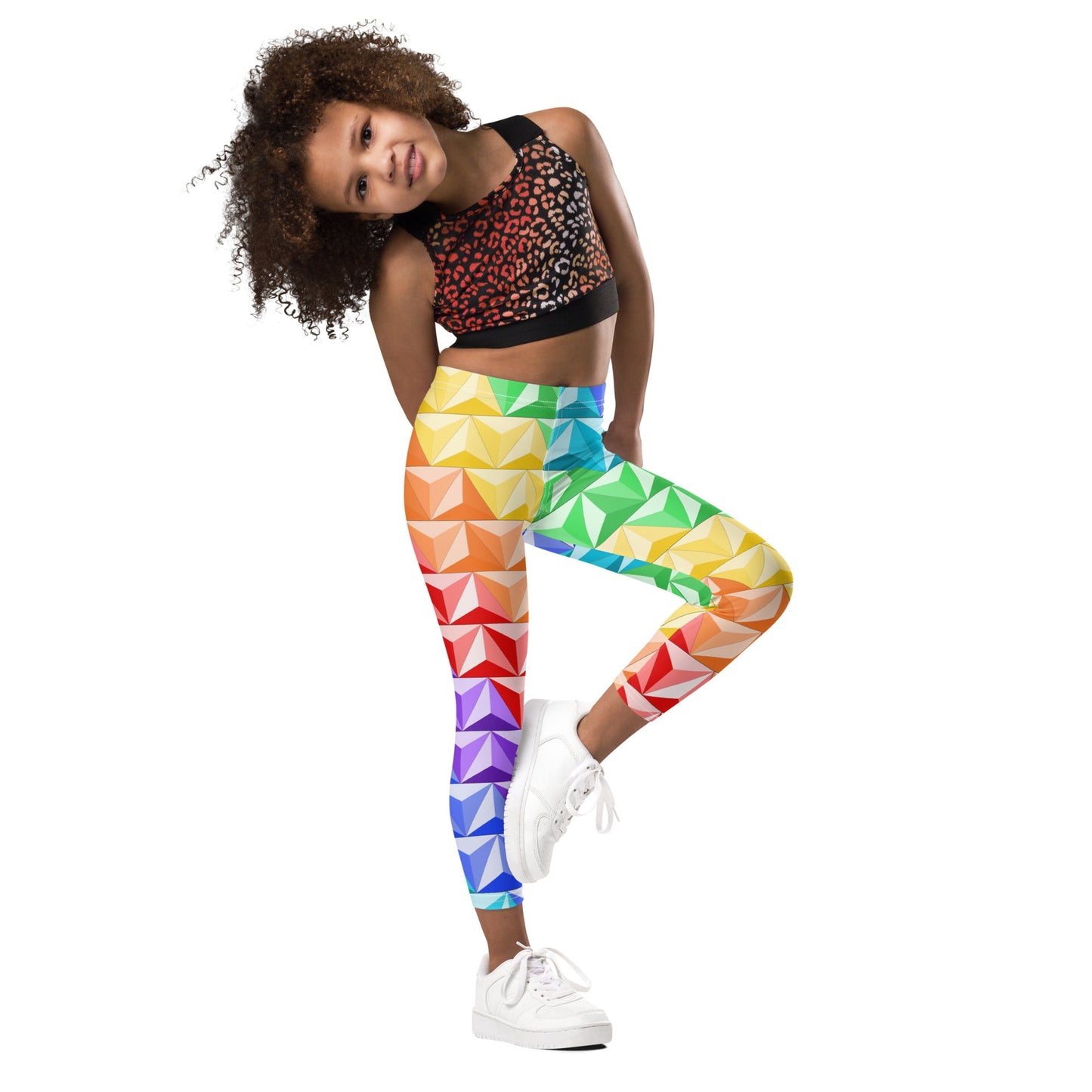 Rainbow World of Tomorrow Kid's Leggings disney boundingdisney halloweendisney pride#tag4##tag5##tag6#