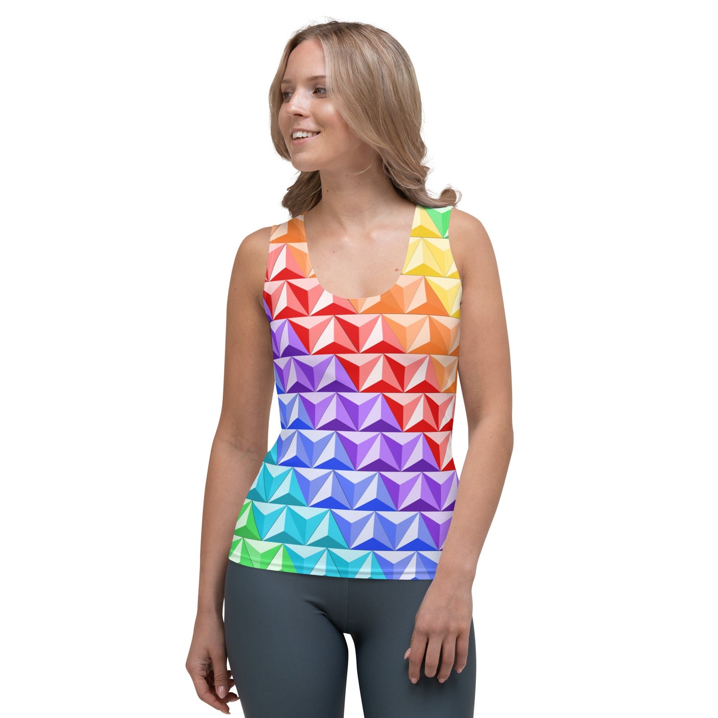 Rainbow World of Tomorrow Tank Top active wearcalifornia adventureclothing#tag4##tag5##tag6#