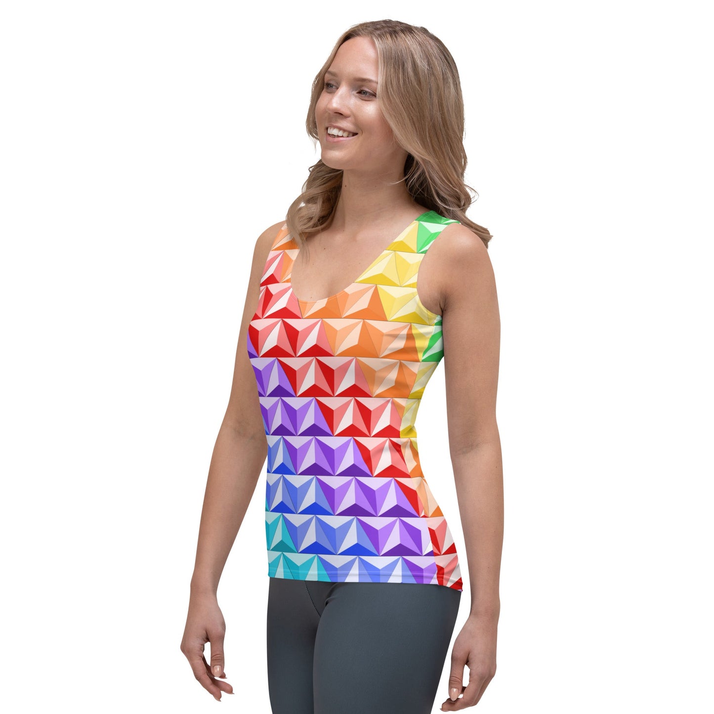 Rainbow World of Tomorrow Tank Top active wearcalifornia adventureclothing#tag4##tag5##tag6#