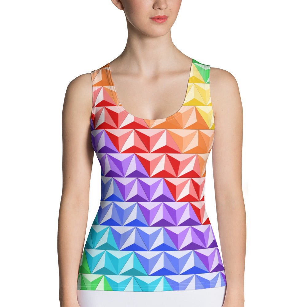 Rainbow World of Tomorrow Tank Top active wearcalifornia adventureclothing#tag4##tag5##tag6#