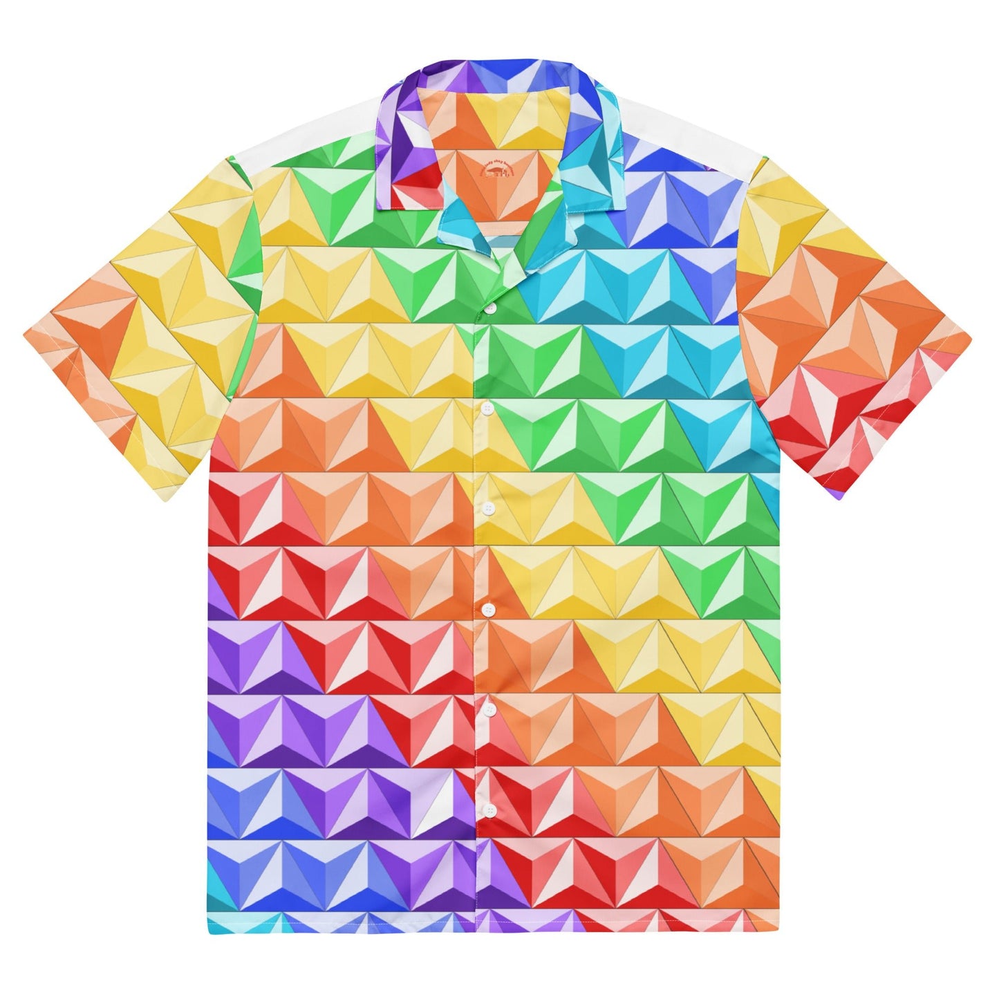 Rainbow World of Tomorrow Unisex button shirt active wearcalifornia adventureclothing#tag4##tag5##tag6#