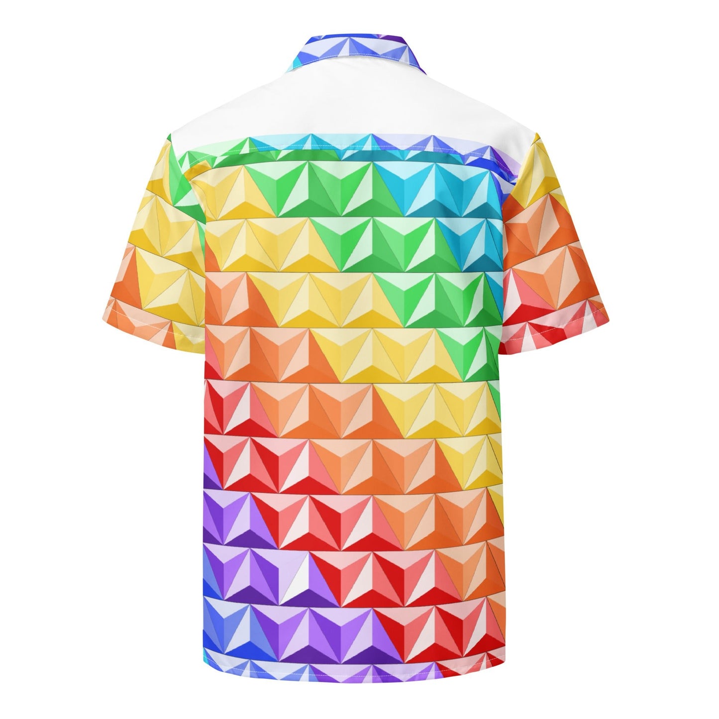 Rainbow World of Tomorrow Unisex button shirt active wearcalifornia adventureclothing#tag4##tag5##tag6#