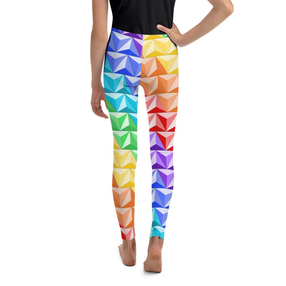 Rainbow World of Tomorrow Youth Leggings disney boundingdisney halloweendisney pride#tag4##tag5##tag6#