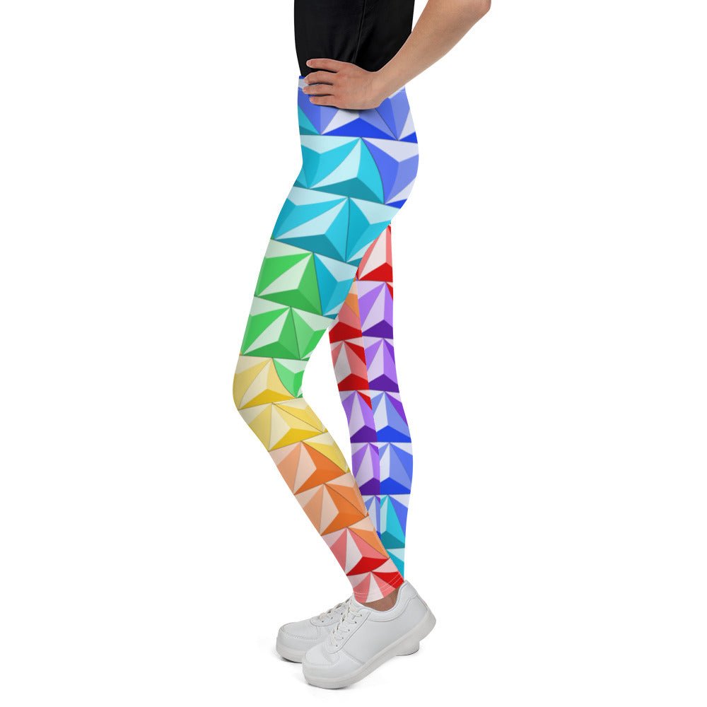 Rainbow World of Tomorrow Youth Leggings disney boundingdisney halloweendisney pride#tag4##tag5##tag6#