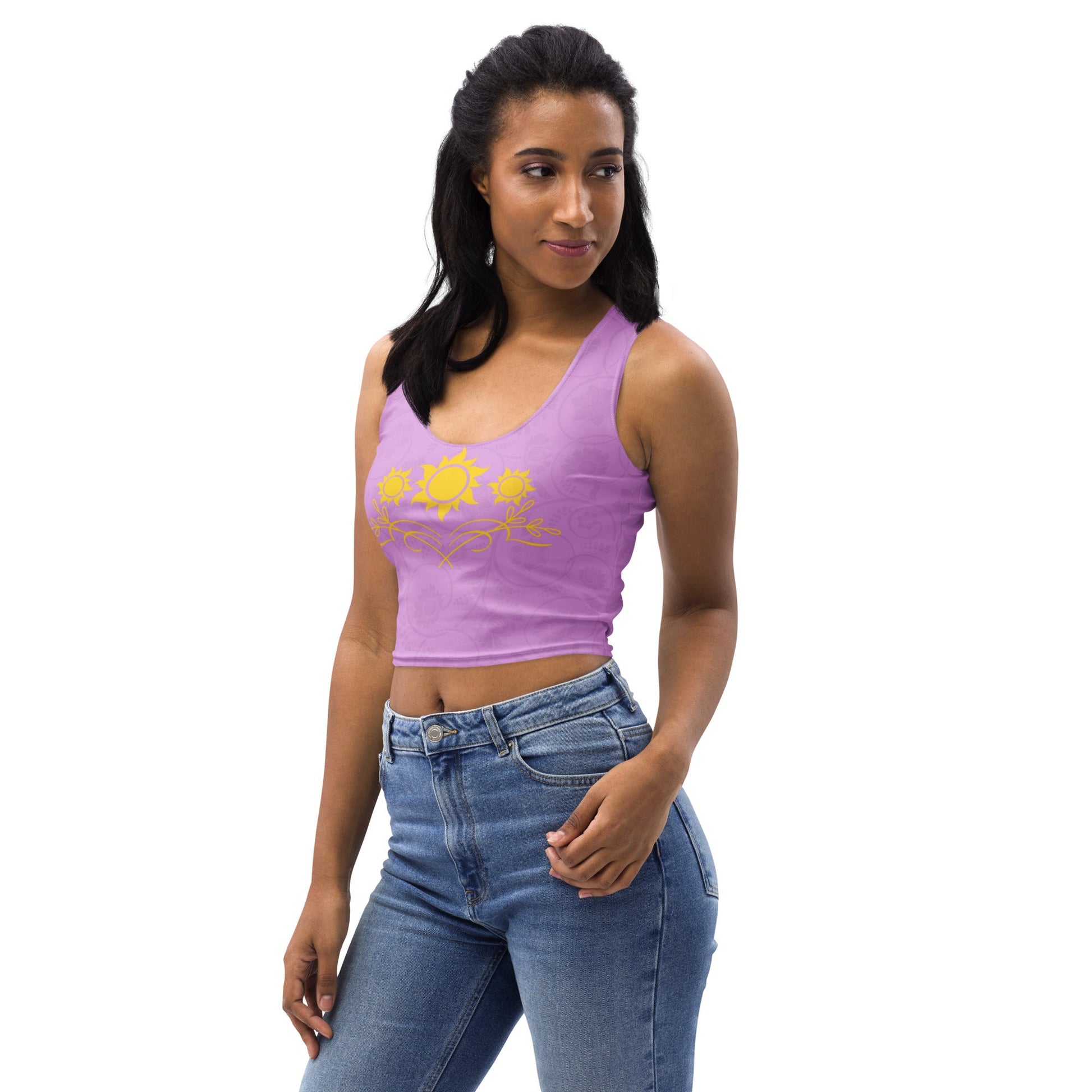 Rapunzel Inspired Crop Top athleisurecosplayWrong Lever Clothing