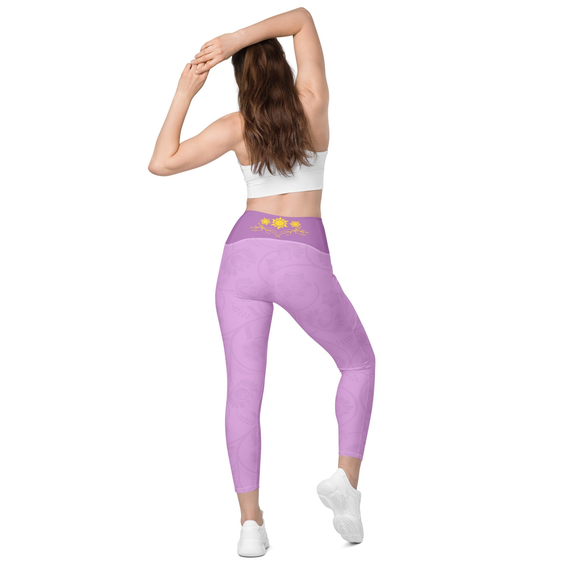 Rapunzel Inspired Leggings with pockets athleisurecosplayWrong Lever Clothing