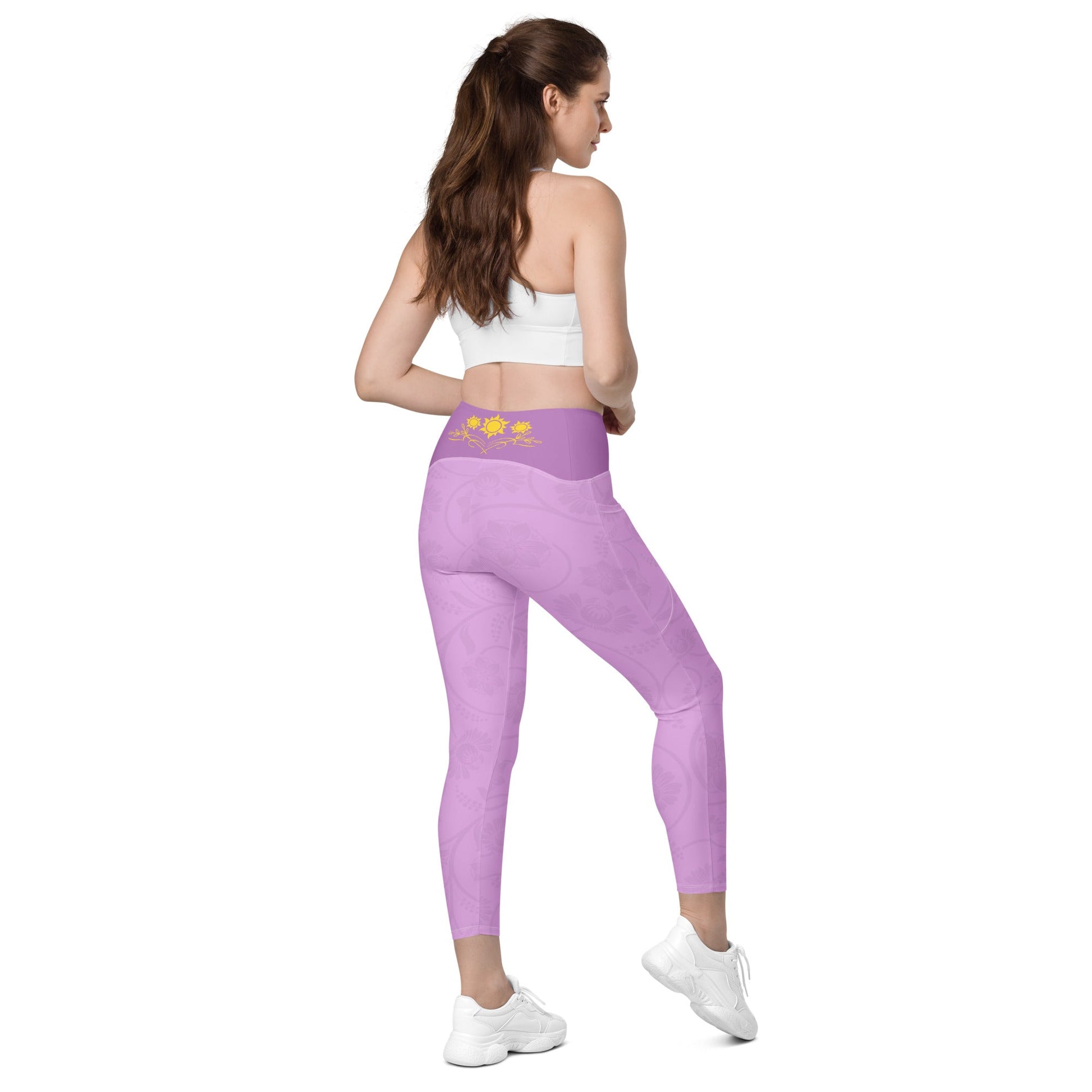 Rapunzel Inspired Leggings with pockets athleisurecosplayWrong Lever Clothing